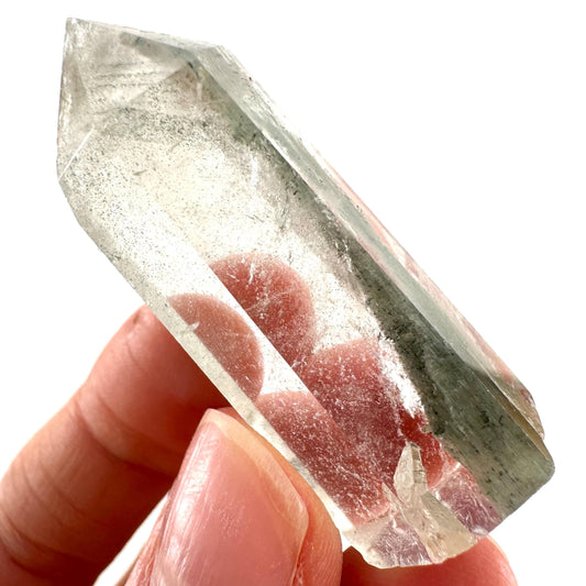 Phantom Quartz Point, Garden quartz, crystal point, lodolite quartz