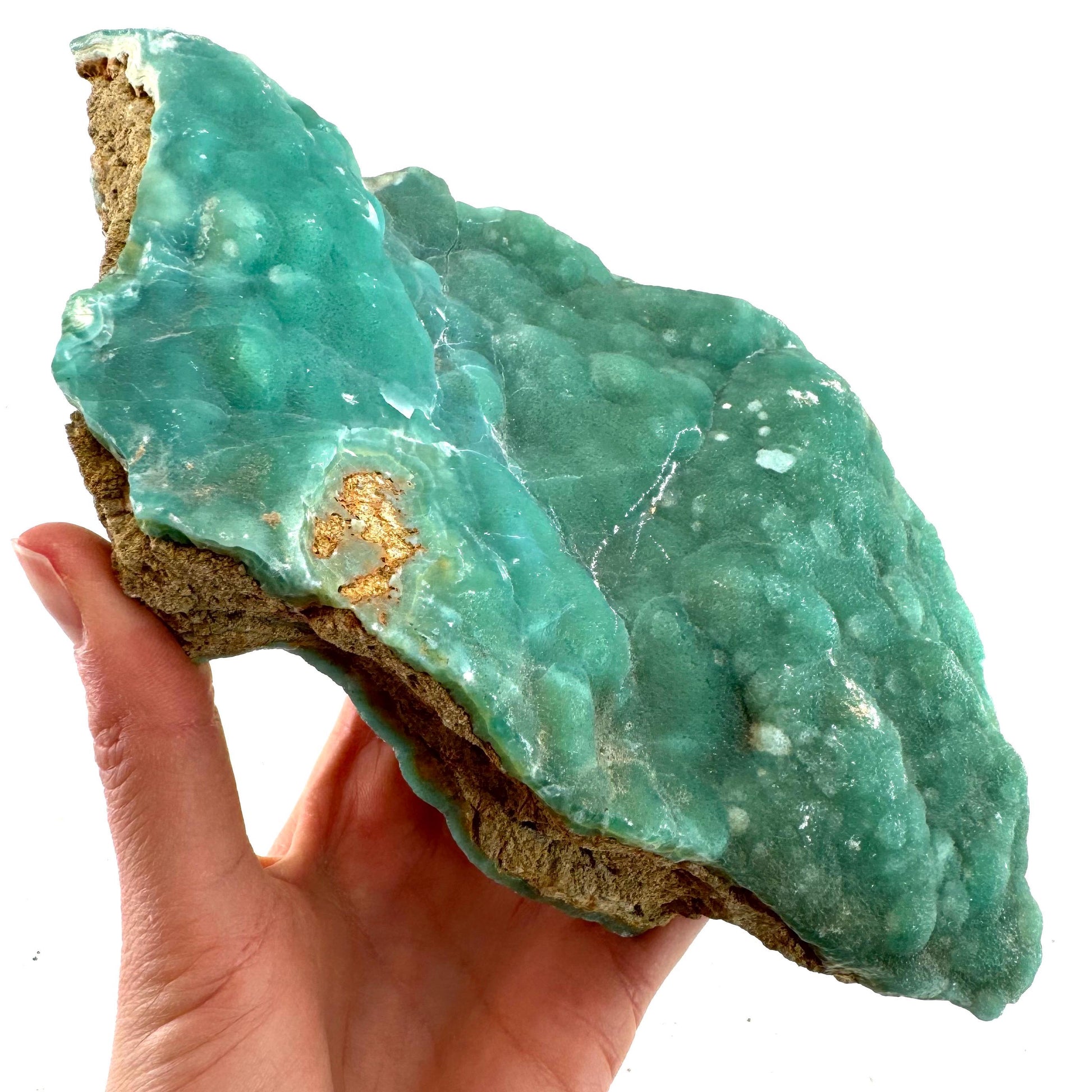 Blue Aragonite (Afghanistan), blue aragonite specimen, raw aragonite, botryoidal aragonite crystal