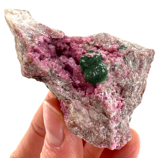 Sparkly Cobalto Calcite & Malachite Specimen (Congo), cobalto calcite, cobaltoan calcite, salrose