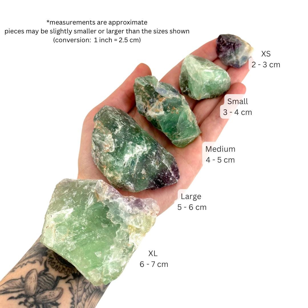 Raw Fluorite Chunk (Namibia) | fluorite cluster, rainbow fluorite, green fluorite, raw crystals, mineral specimen