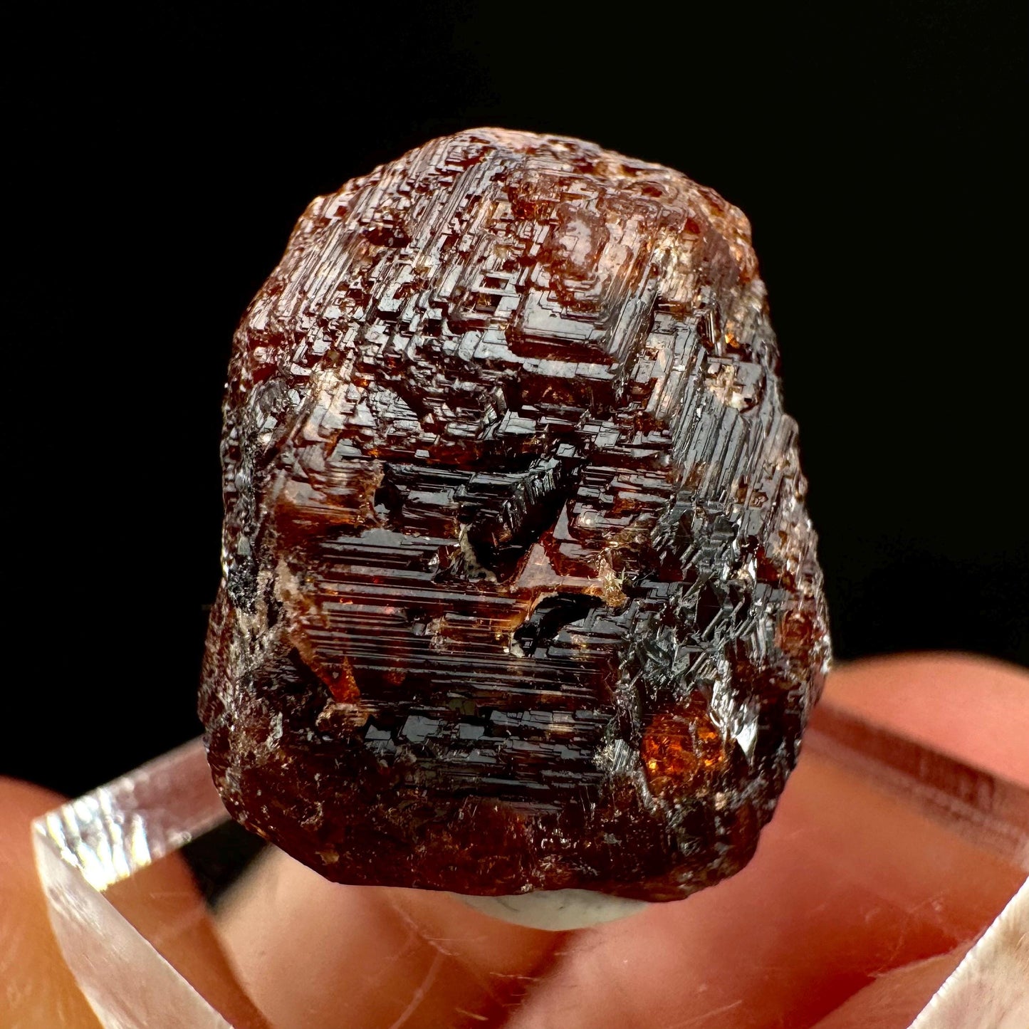 Etched Spessartine Garnet (Pakistan) | red garnet, raw crystals, rough red garnet, dark red garnet, garnet crystal