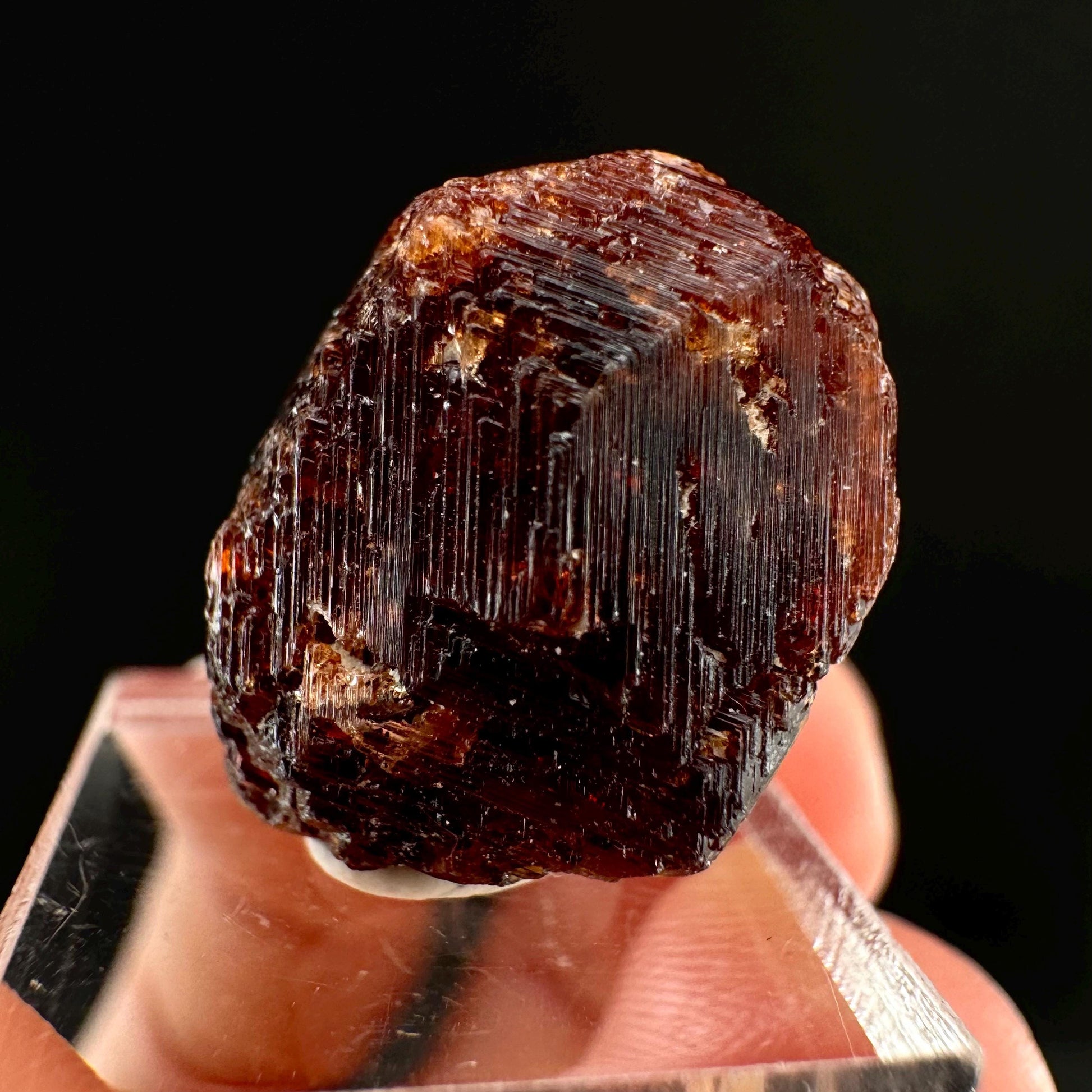 Etched Spessartine Garnet (Pakistan) | red garnet, raw crystals, rough red garnet, dark red garnet, garnet crystal