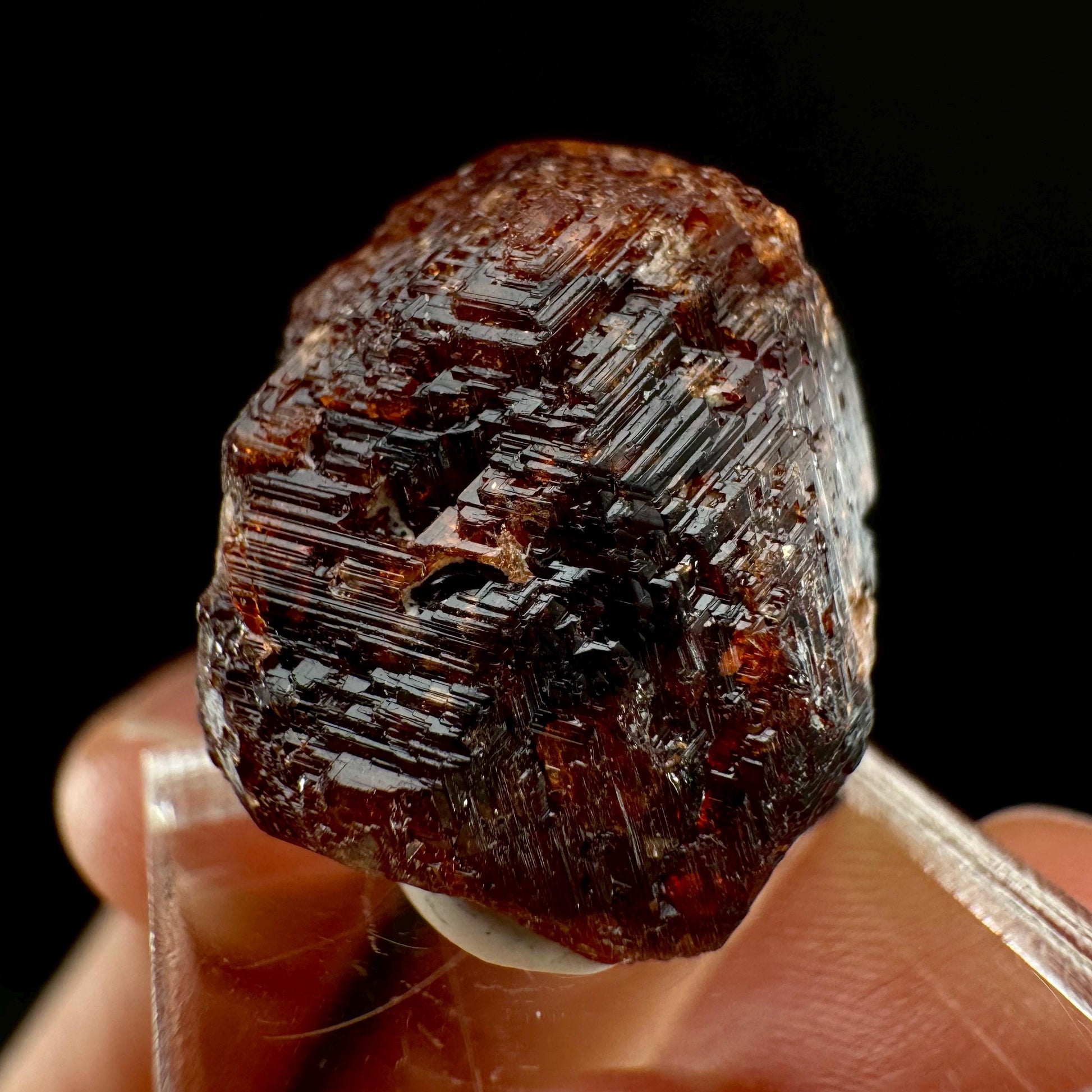 Etched Spessartine Garnet (Pakistan) | red garnet, raw crystals, rough red garnet, dark red garnet, garnet crystal