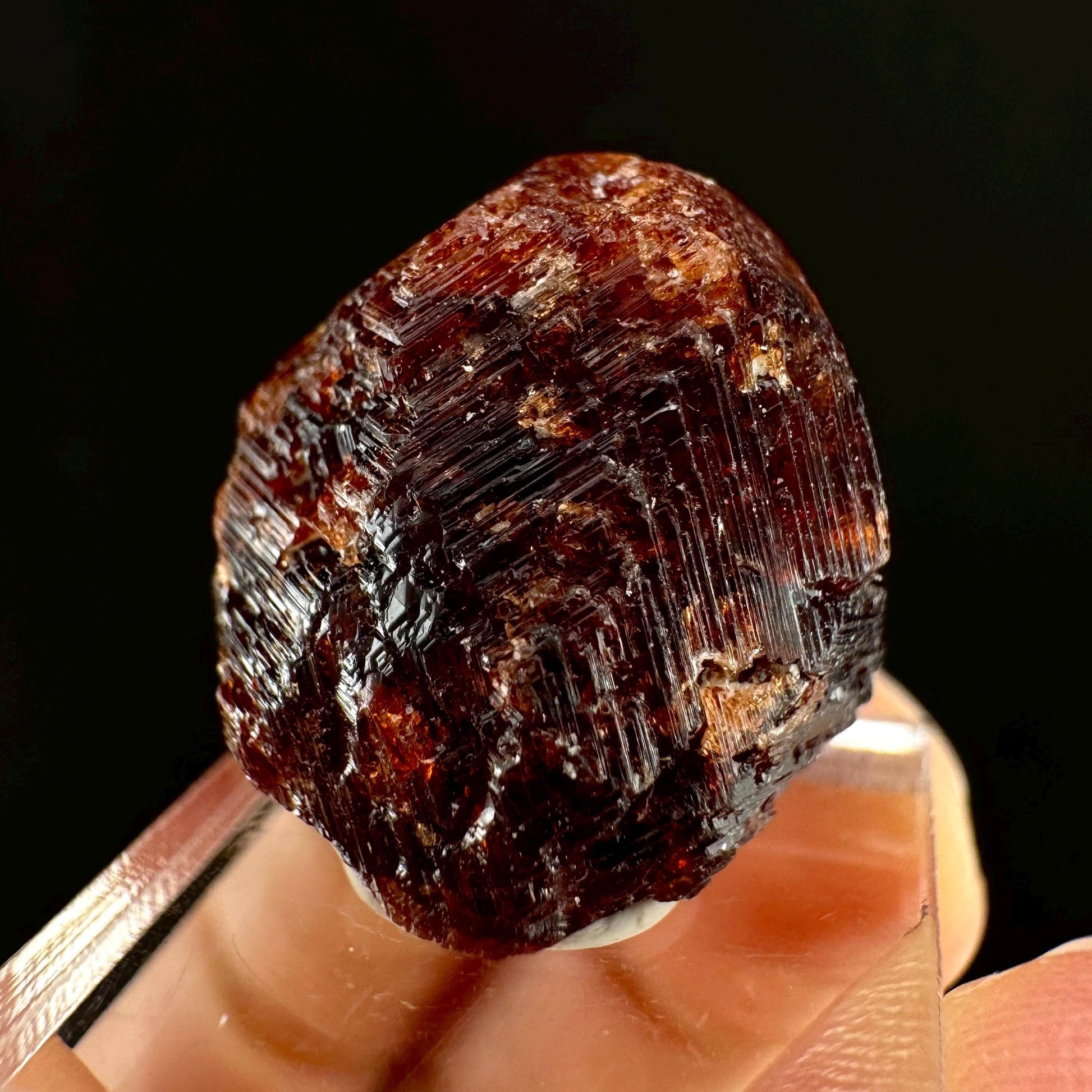 Etched Spessartine Garnet (Pakistan) | red garnet, raw crystals, rough red garnet, dark red garnet, garnet crystal