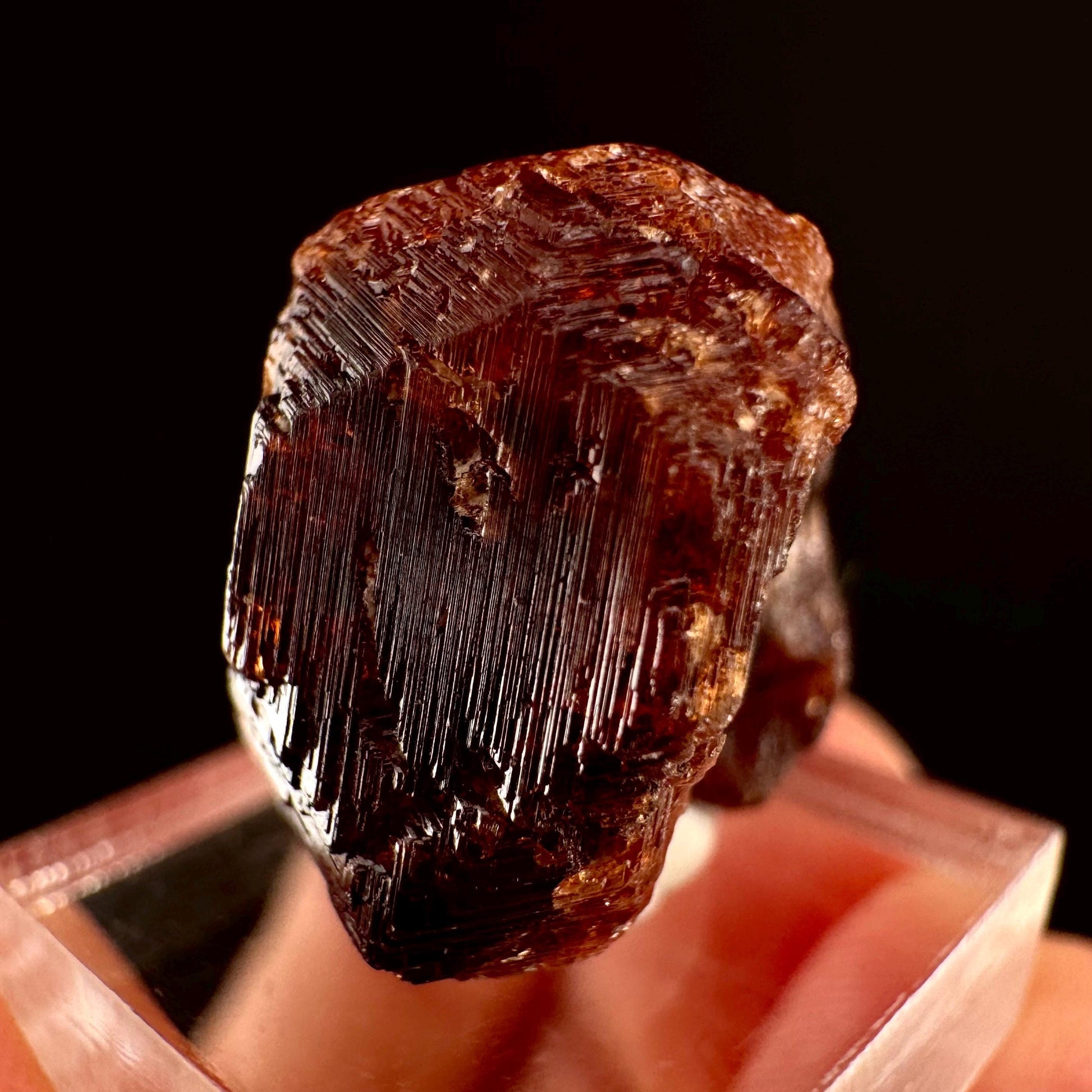Etched Spessartine Garnet (Pakistan) | red garnet, raw crystals, rough red garnet, dark red garnet, garnet crystal