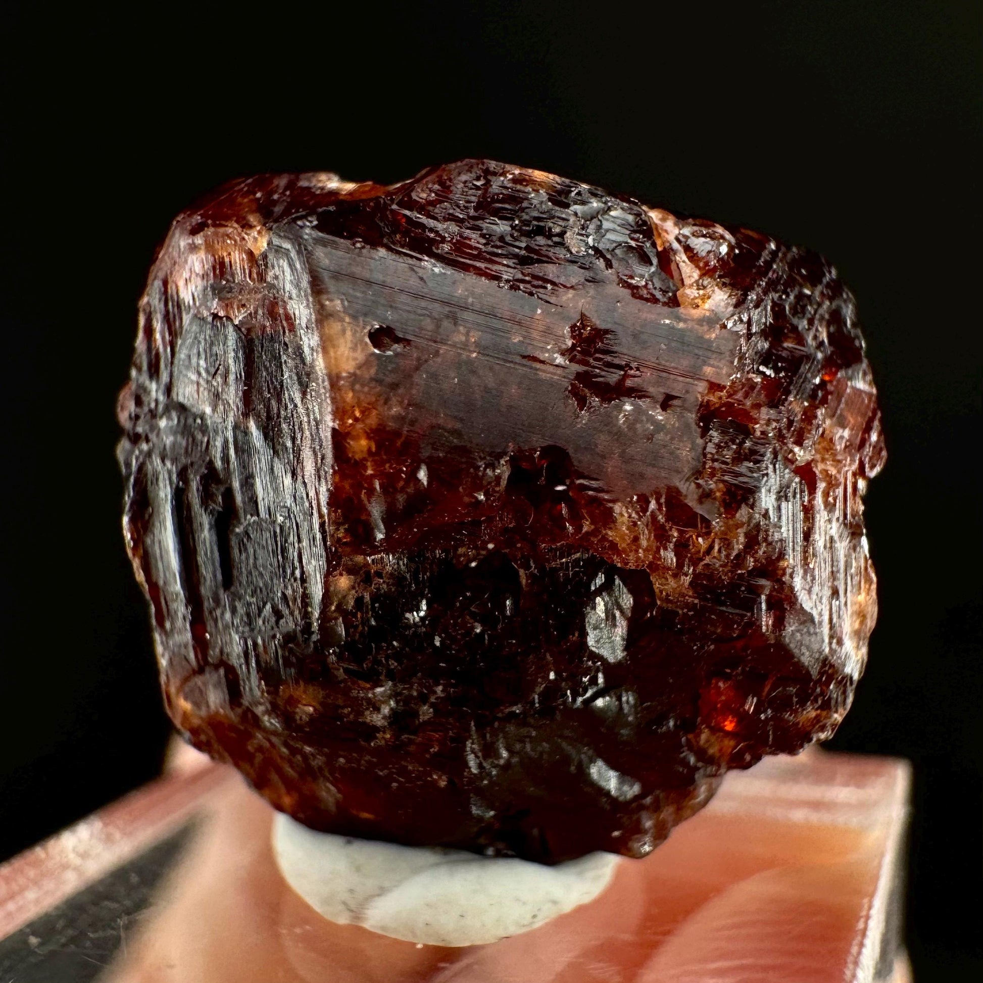 Etched Spessartine Garnet (Pakistan) | red garnet, raw crystals, rough red garnet, dark red garnet, garnet crystal