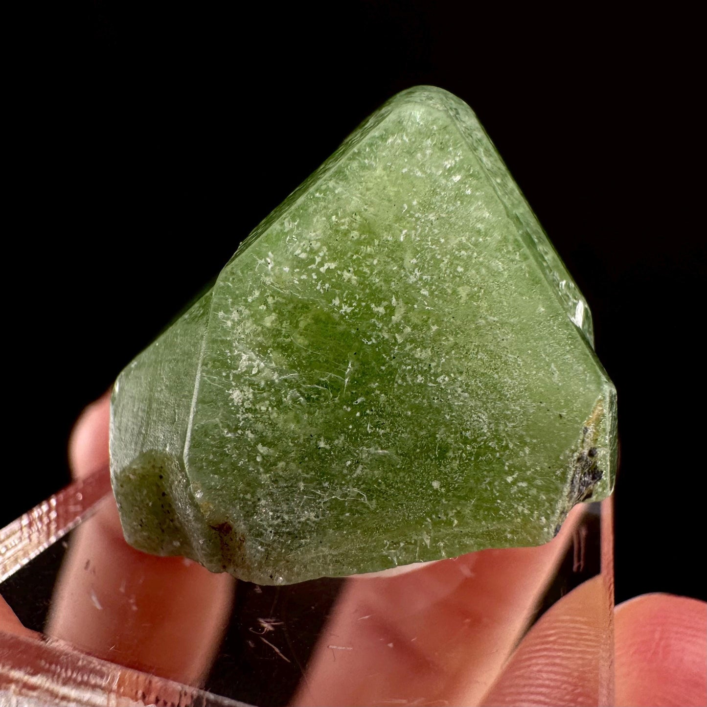 Naturally terminated peridot crystal (Pakistan) | raw peridot, natural peridot, peridot crystal, peridot point