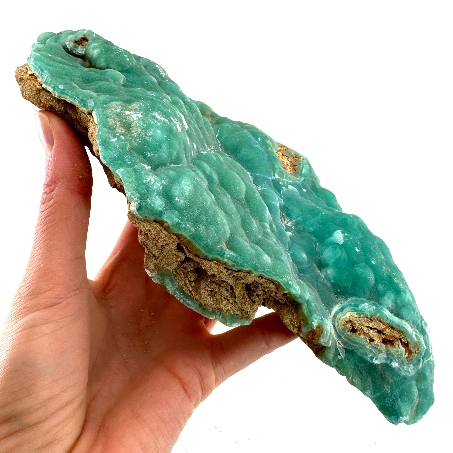 Blue Aragonite (Afghanistan), blue aragonite specimen, raw aragonite, botryoidal aragonite crystal
