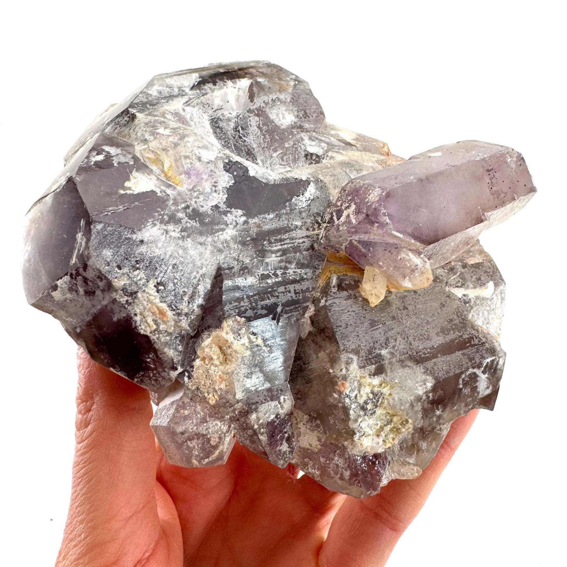 Elestial Smoky Amethyst (Madagascar), amethyst crystal, amethyst point, natural amethyst, purple amethyst