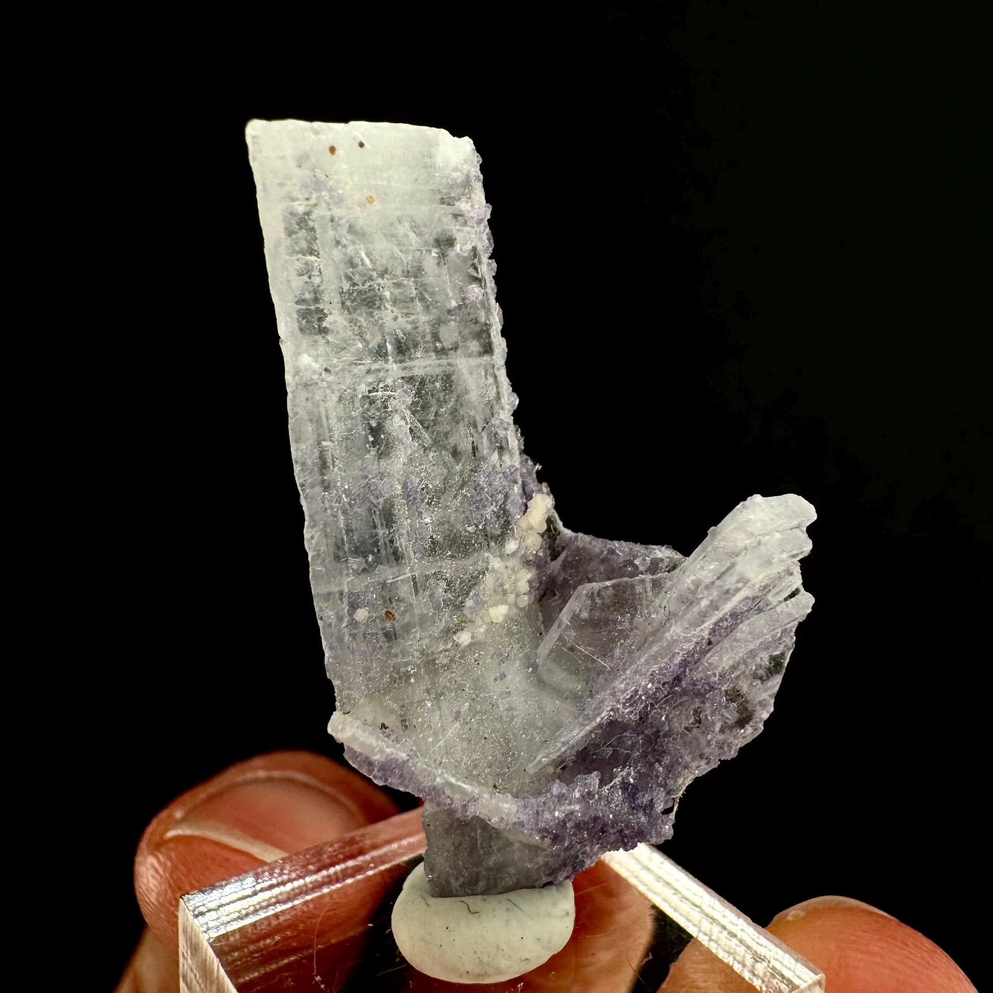 Purple Fluorite on Barite (Colorado, USA) | barite specimen, baryte crystal