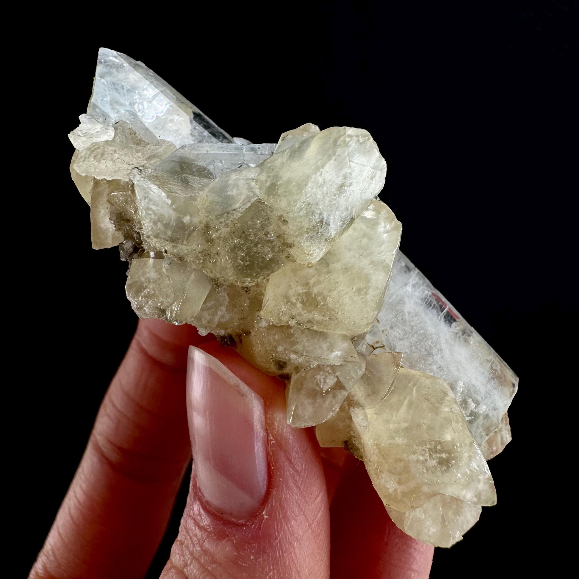 Blue Barite with Calcite (Illinois, USA) | barite specimen, baryte crystal