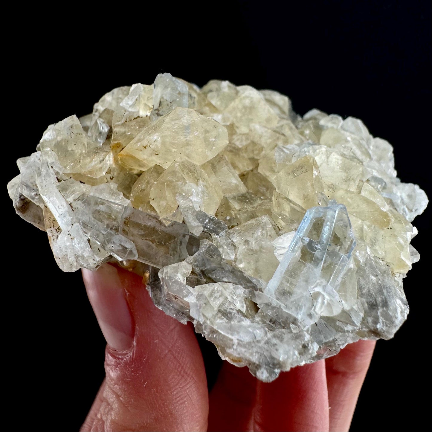 Blue Barite with Calcite (Illinois, USA) | barite specimen, baryte crystal