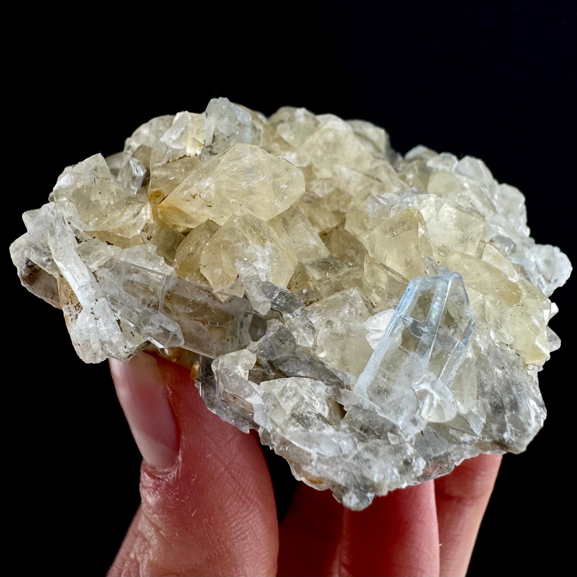 Blue Barite with Calcite (Illinois, USA) | barite specimen, baryte crystal