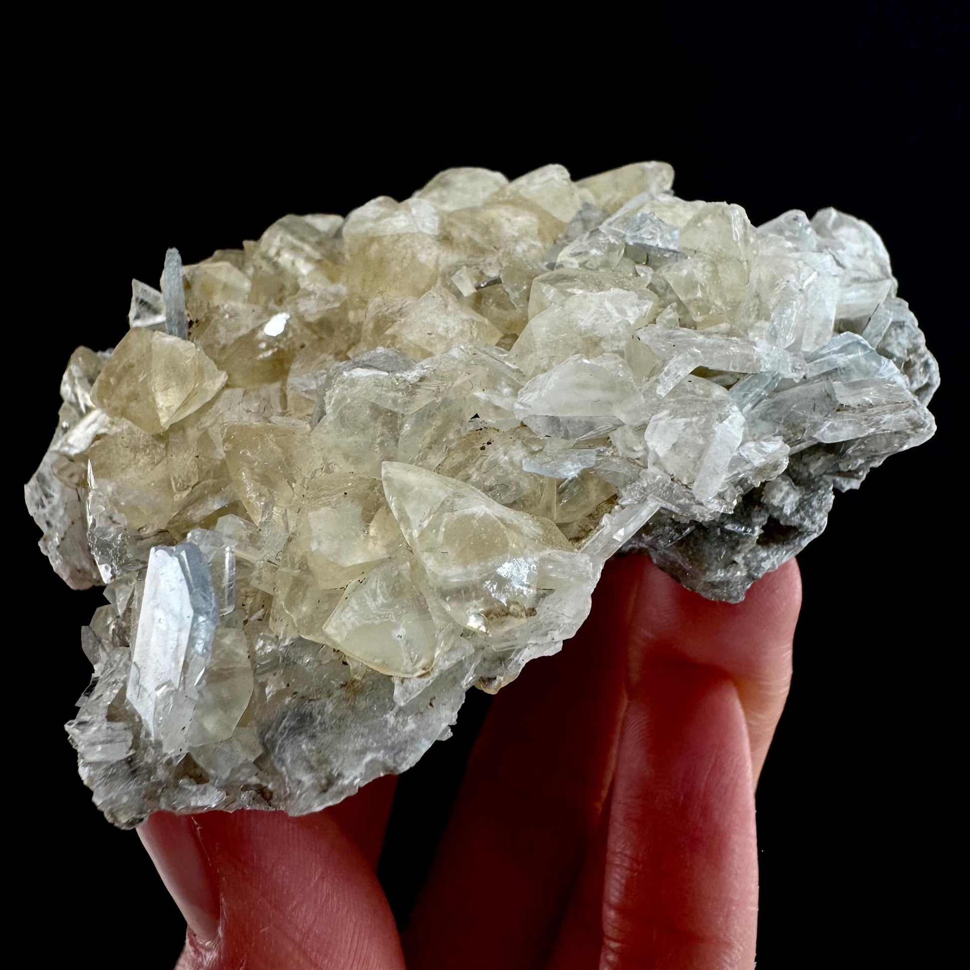 Blue Barite with Calcite (Illinois, USA) | barite specimen, baryte crystal