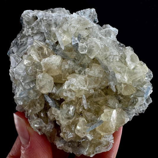Blue Barite with Calcite (Illinois, USA) | barite specimen, baryte crystal