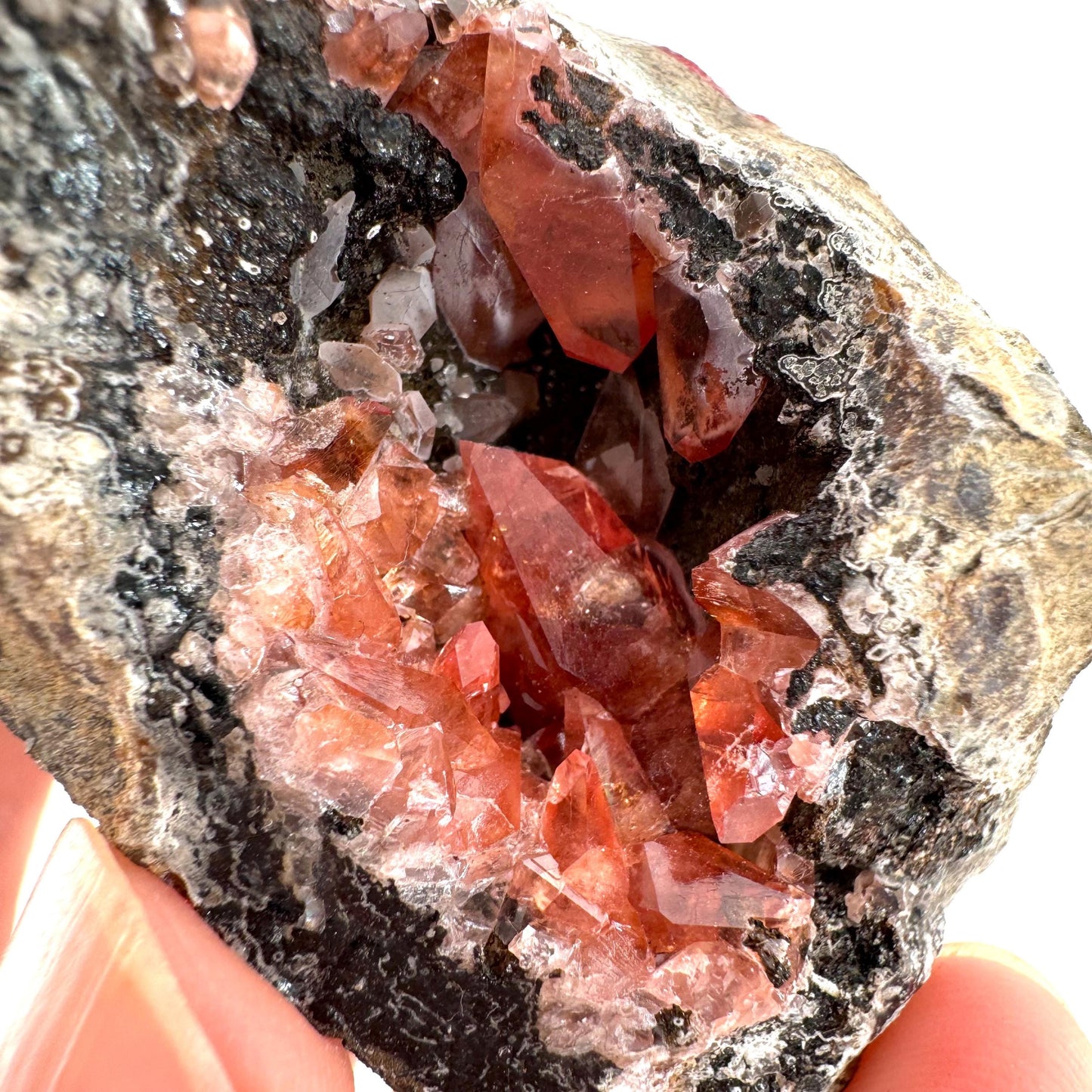 Rhodochrosite on Matrix (Peru) | rhodochrosite crystal, rare crystals, mineral specimen, rare minerals, natural rhodochrosite