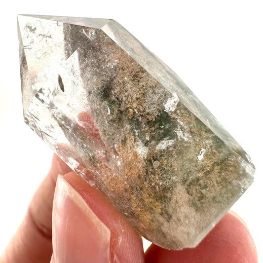 Phantom Quartz Point, Garden quartz, crystal point, lodolite quartz