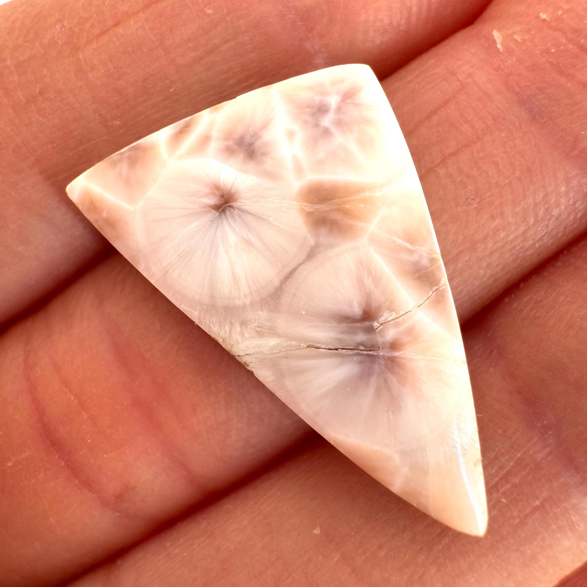 Pink Natrolite Cabochon, pink larimar cabochon, gemstone cabochon, natrolite cab, polished natrolite