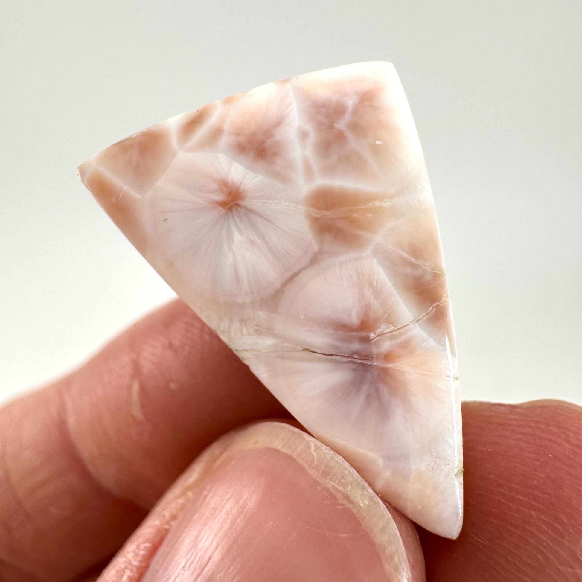 Pink Natrolite Cabochon, pink larimar cabochon, gemstone cabochon, natrolite cab, polished natrolite