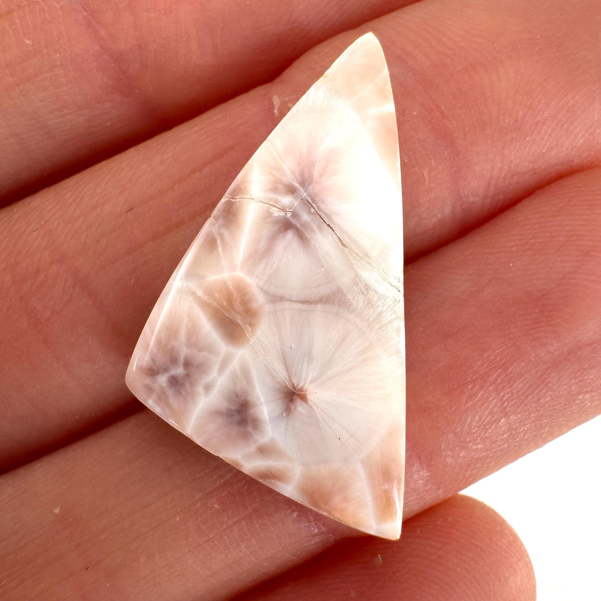 Pink Natrolite Cabochon, pink larimar cabochon, gemstone cabochon, natrolite cab, polished natrolite