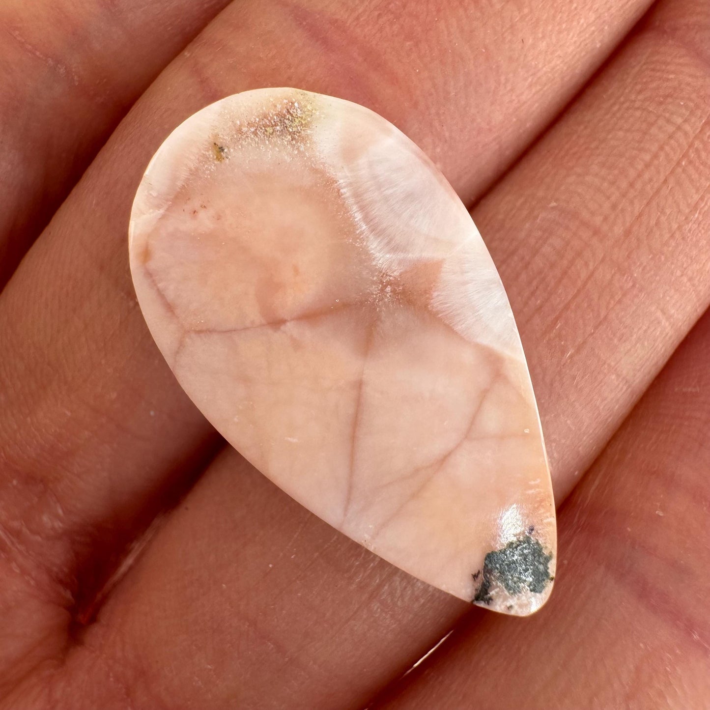Pink Natrolite Cabochon, pink larimar cabochon, gemstone cabochon, natrolite cab, polished natrolite