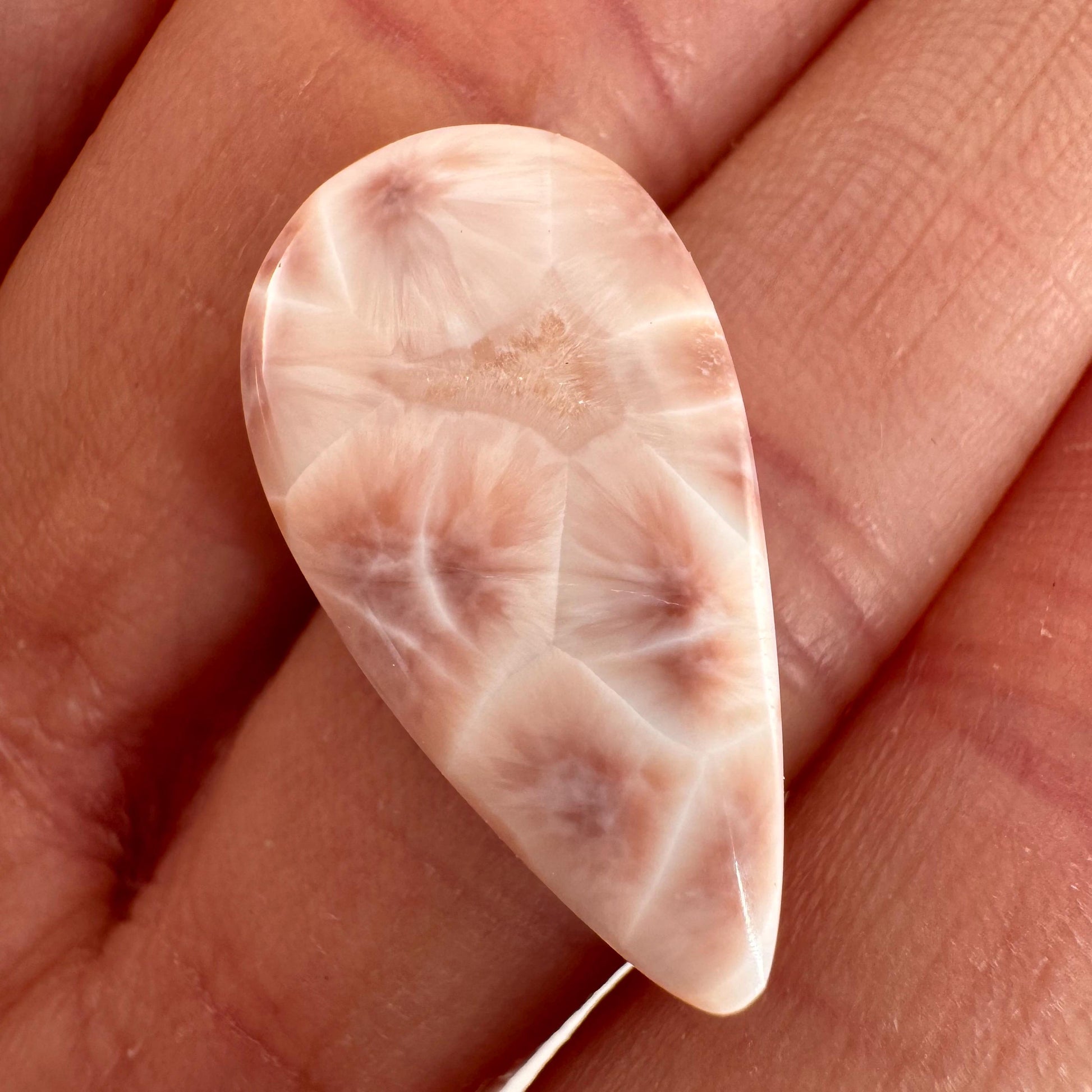 Pink Natrolite Cabochon, pink larimar cabochon, gemstone cabochon, natrolite cab, polished natrolite