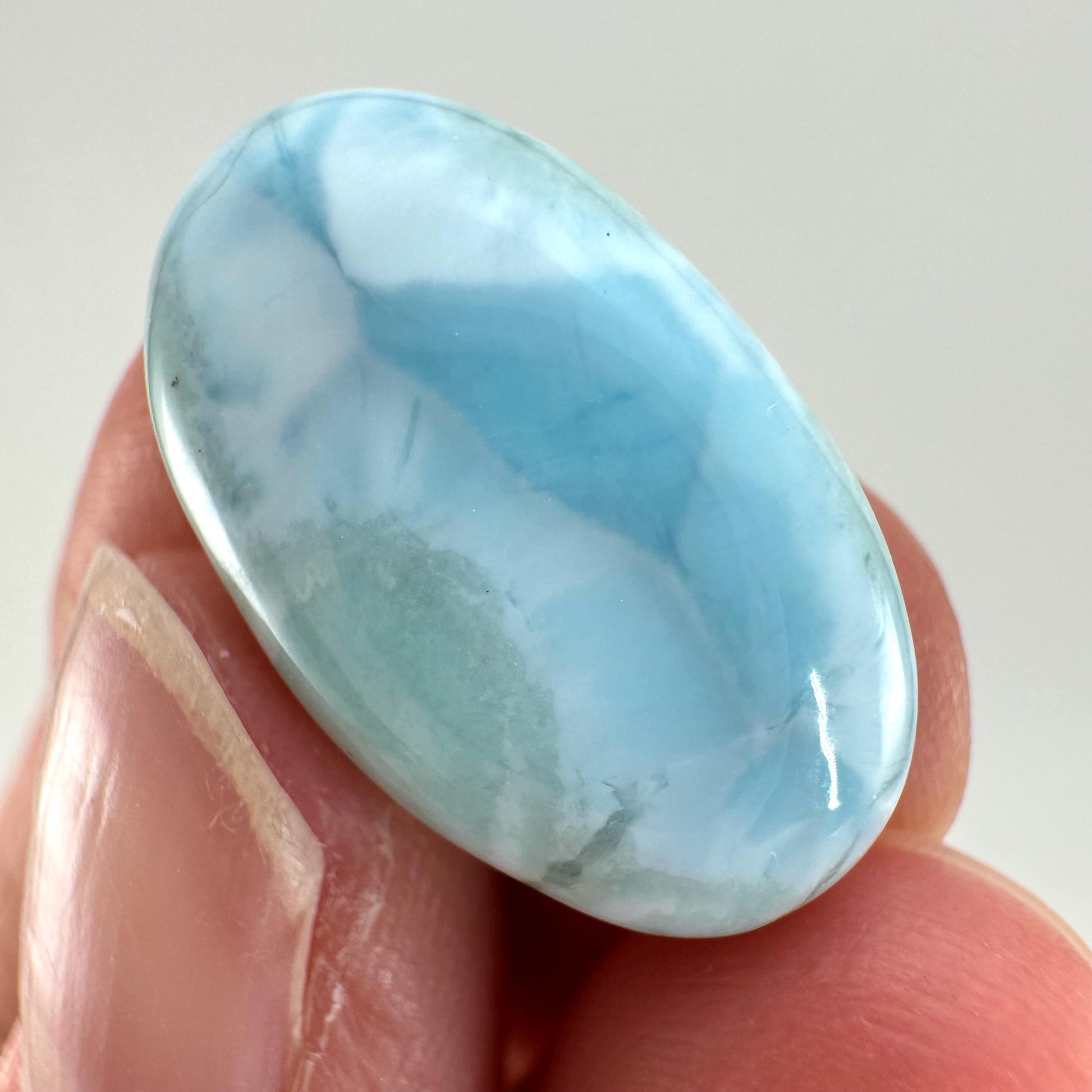 Larimar Cabochon, blue larimar cabochon, gemstone cabochon, larimar crystal, larimar cab, polished larimar