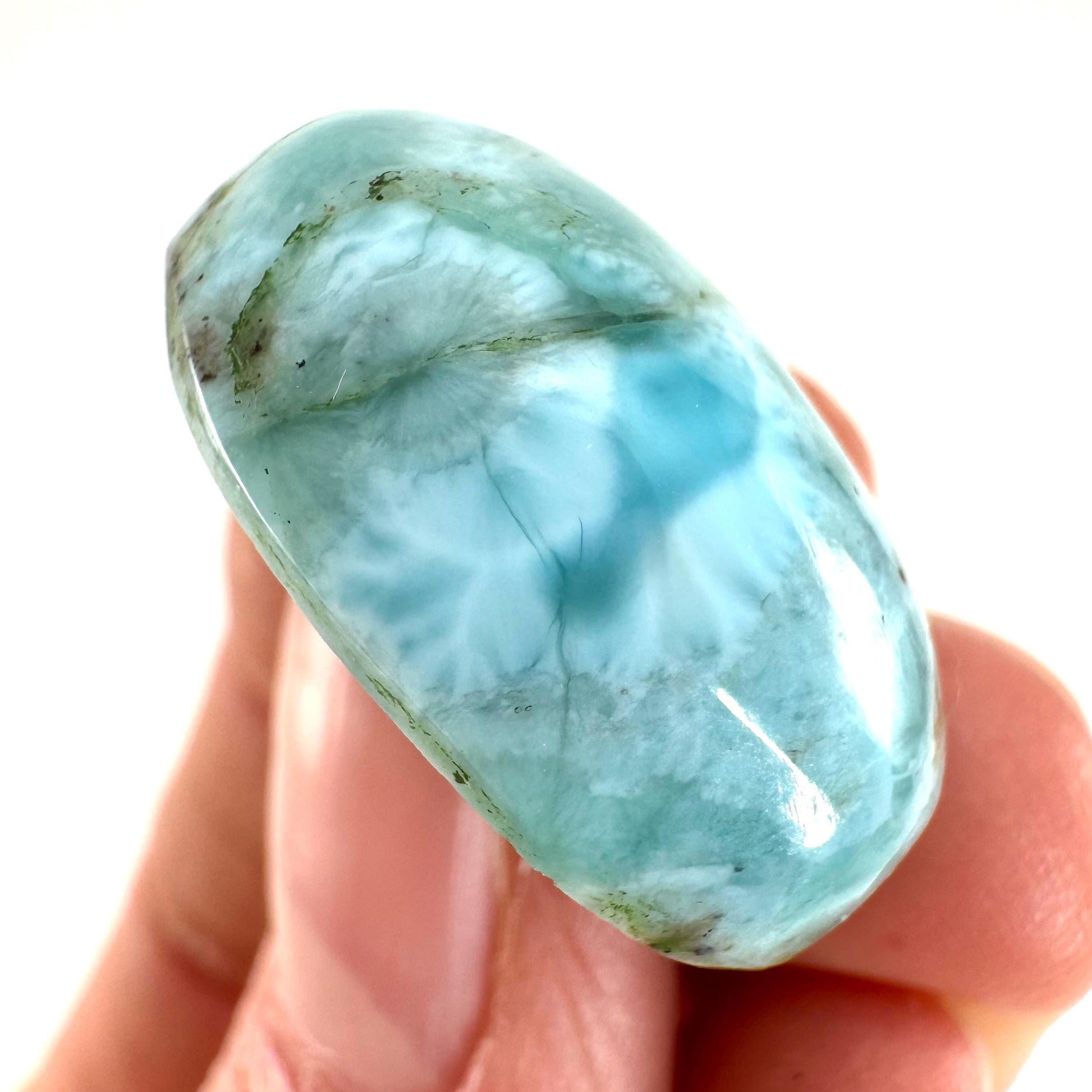Larimar Cabochon, blue larimar cabochon, gemstone cabochon, larimar crystal, larimar cab, polished larimar