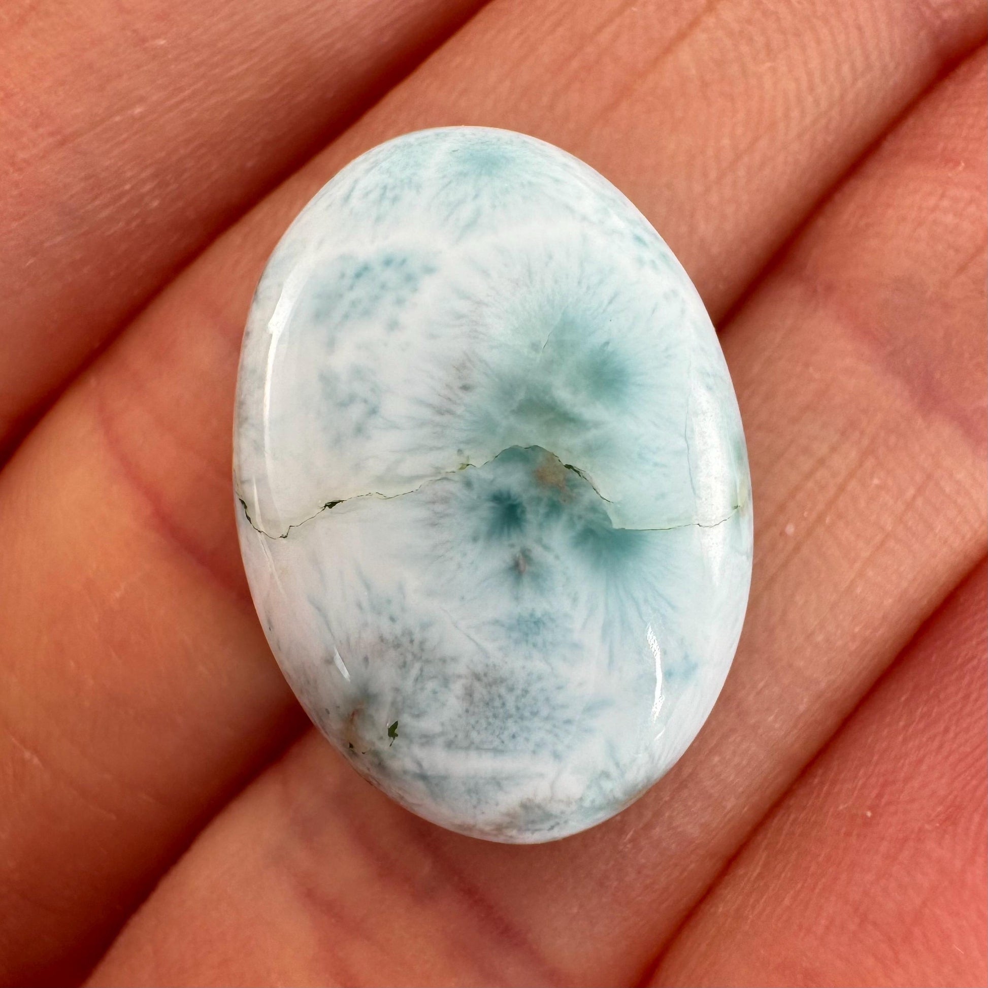 Larimar Cabochon, blue larimar cabochon, gemstone cabochon, larimar crystal, larimar cab, polished larimar