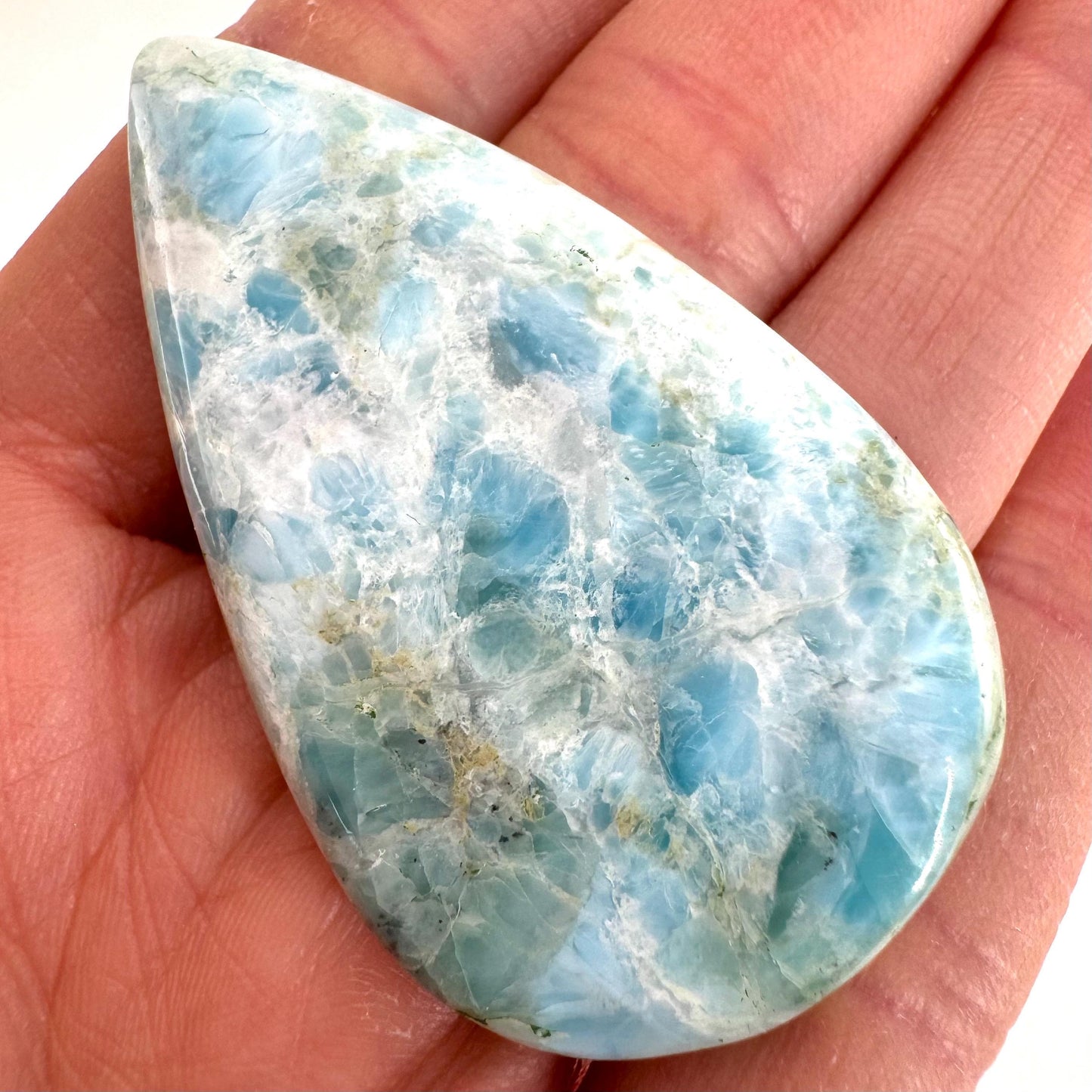 Larimar Cabochon, blue larimar cabochon, gemstone cabochon, larimar crystal, larimar cab, polished larimar