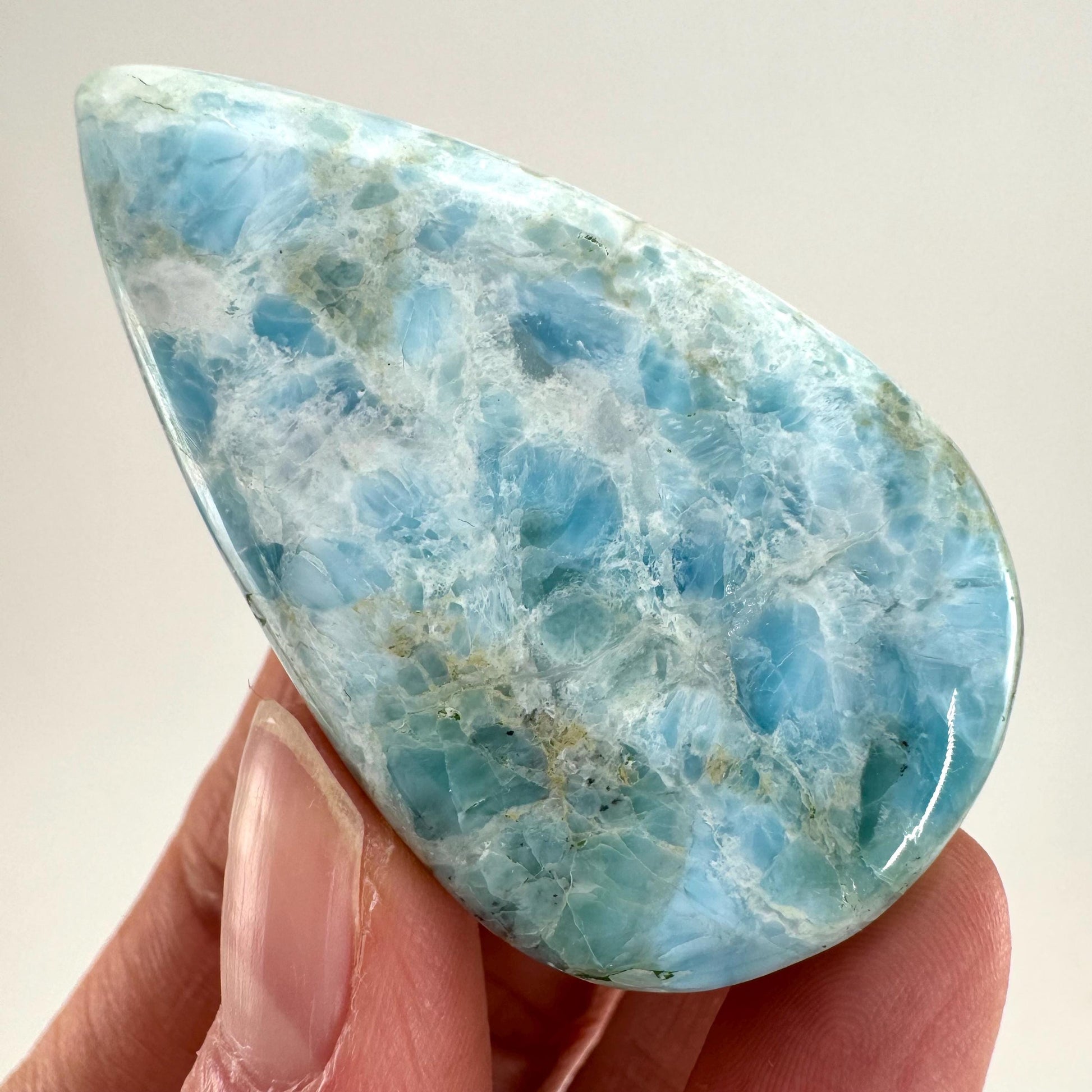 Larimar Cabochon, blue larimar cabochon, gemstone cabochon, larimar crystal, larimar cab, polished larimar