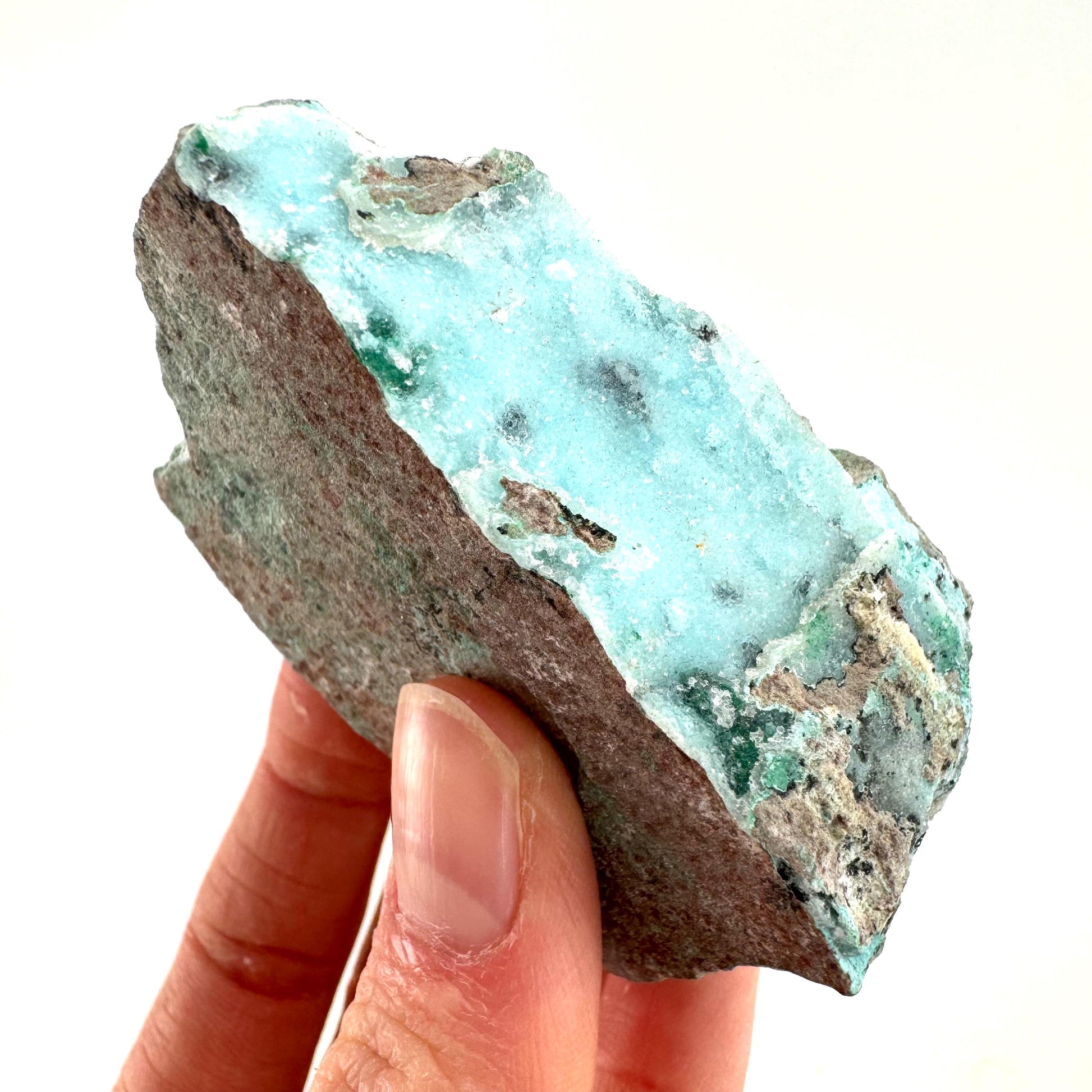 Sparkly Druzy Chrysocolla Specimen (Congo), raw chrysocolla, druzy chrysocolla, chrysocolla crystal, raw crystals