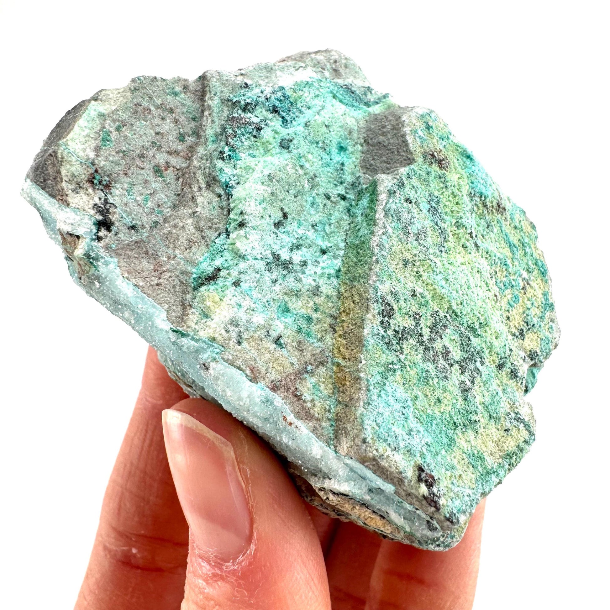 Sparkly Druzy Chrysocolla Specimen (Congo), raw chrysocolla, druzy chrysocolla, chrysocolla crystal, raw crystals