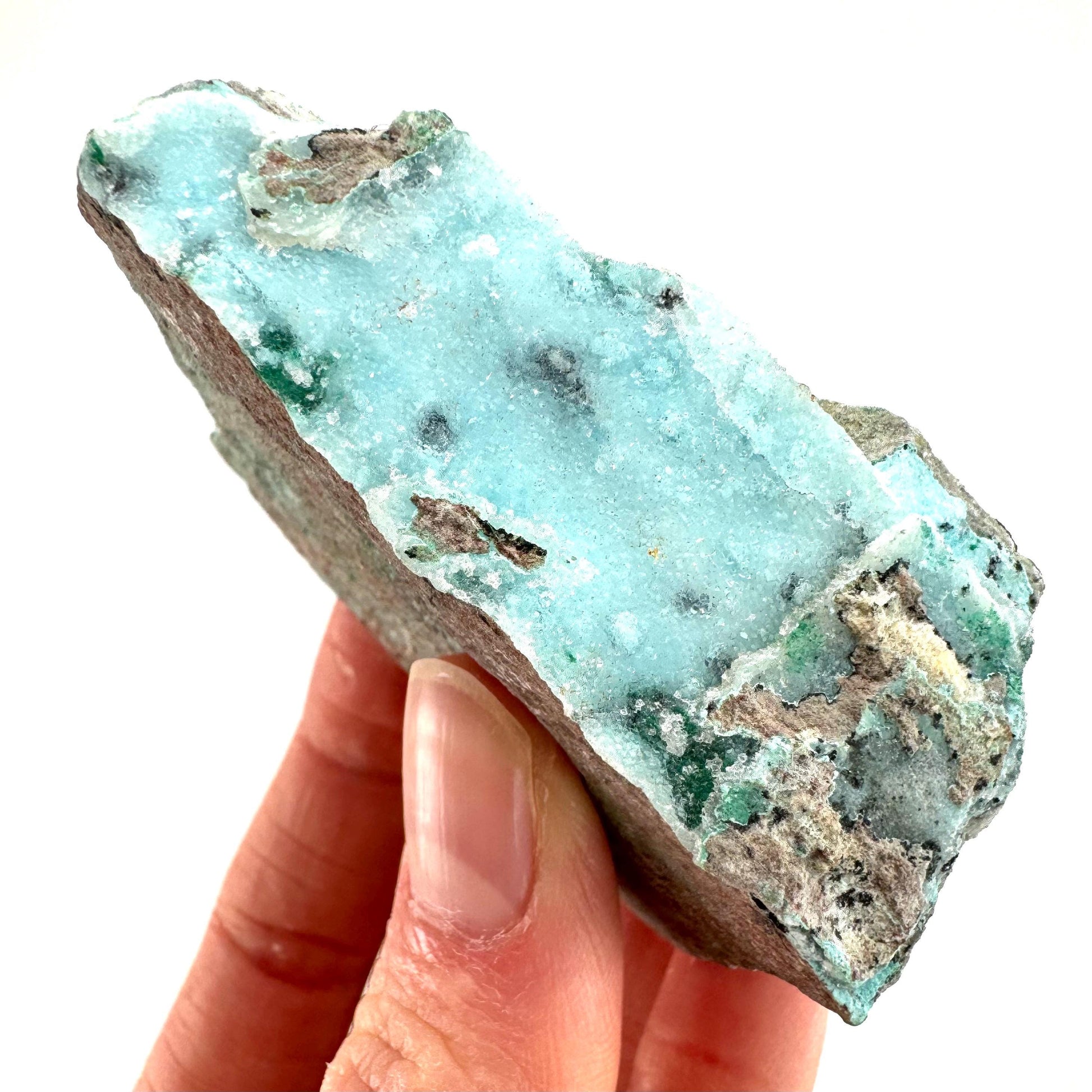 Sparkly Druzy Chrysocolla Specimen (Congo), raw chrysocolla, druzy chrysocolla, chrysocolla crystal, raw crystals