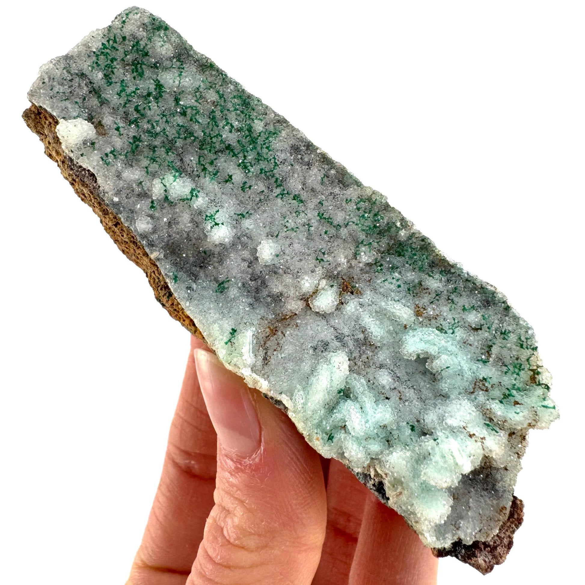 Sparkly Druzy Chrysocolla with Malachite Specimen (Congo), raw chrysocolla, druzy chrysocolla, chrysocolla crystal, raw crystals