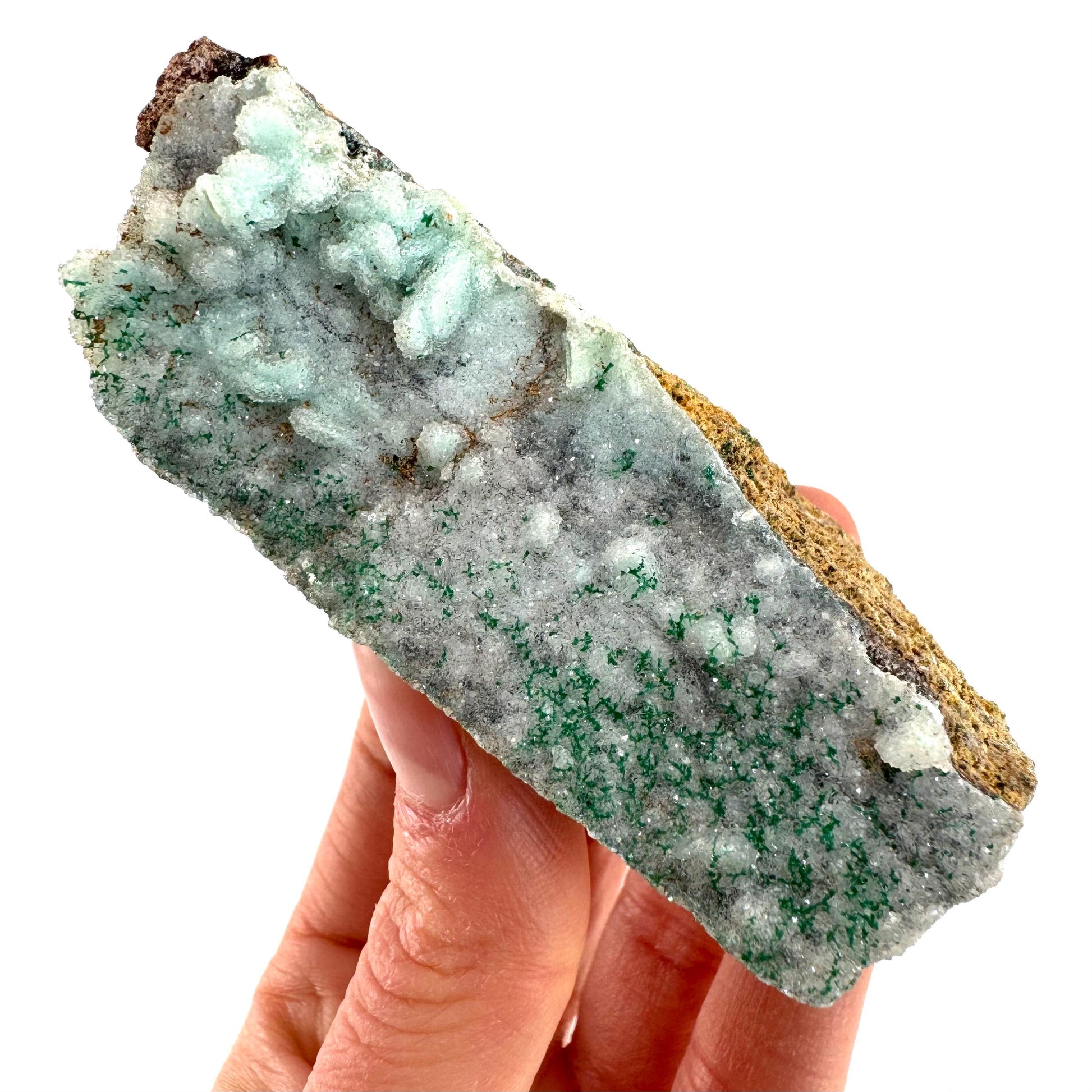 Sparkly Druzy Chrysocolla with Malachite Specimen (Congo), raw chrysocolla, druzy chrysocolla, chrysocolla crystal, raw crystals