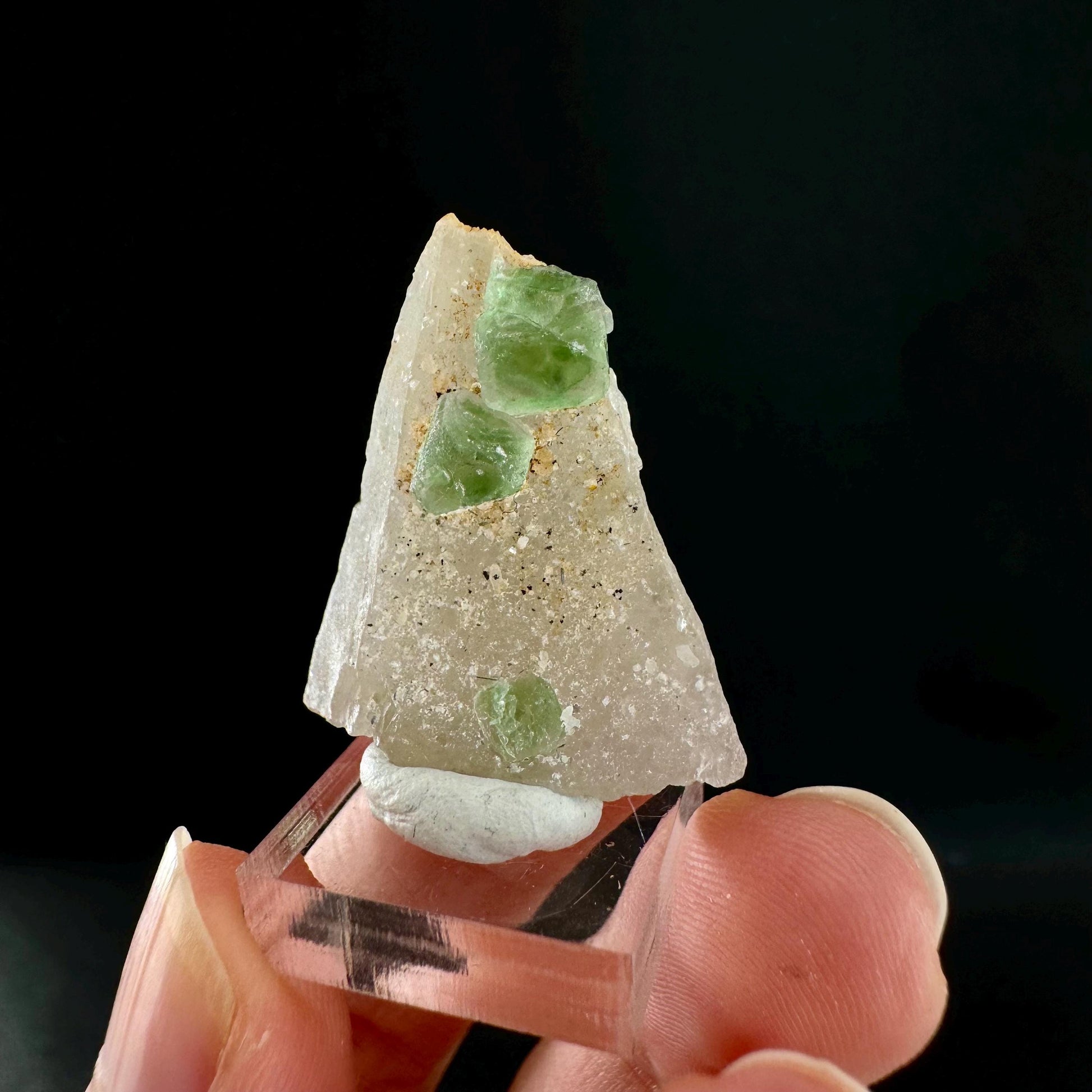 Fluorite on Quartz (Erongo, Namibia) | fluorite cluster, green fluorite, fluorite, mineral specimen