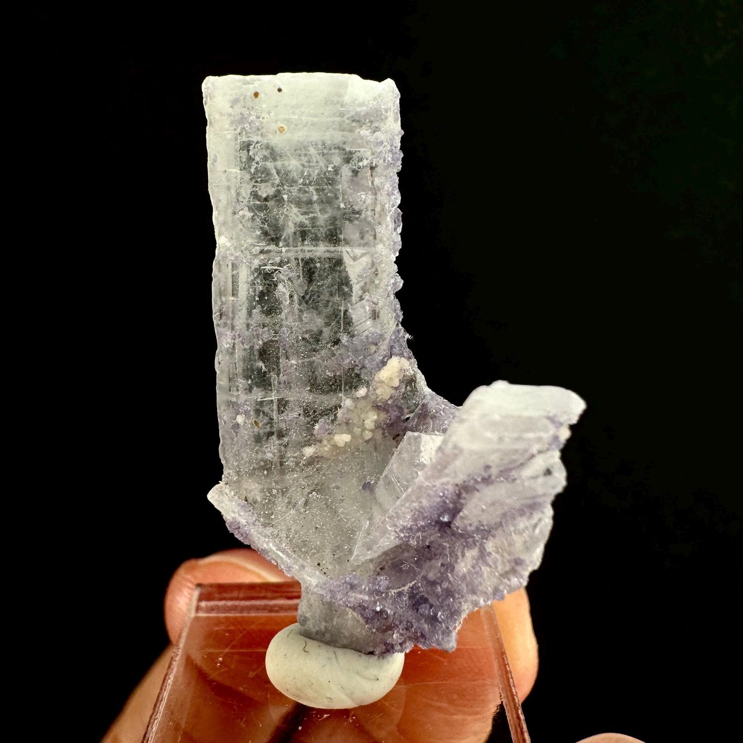 Purple Fluorite on Barite (Colorado, USA) | barite specimen, baryte crystal