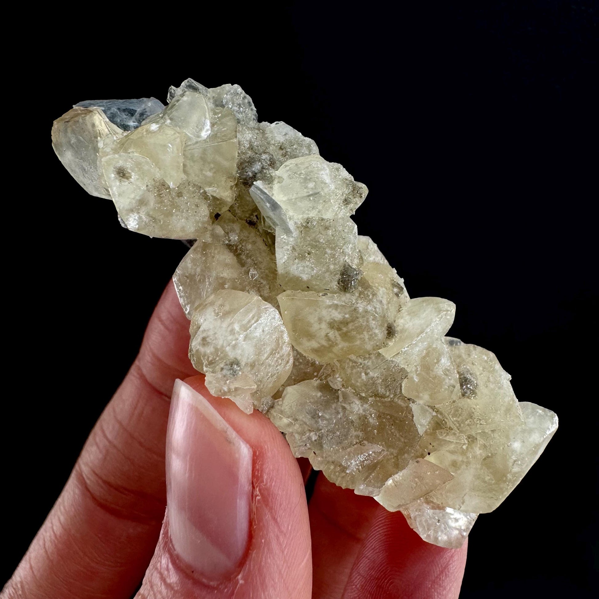 Blue Barite with Calcite (Illinois, USA) | barite specimen, baryte crystal
