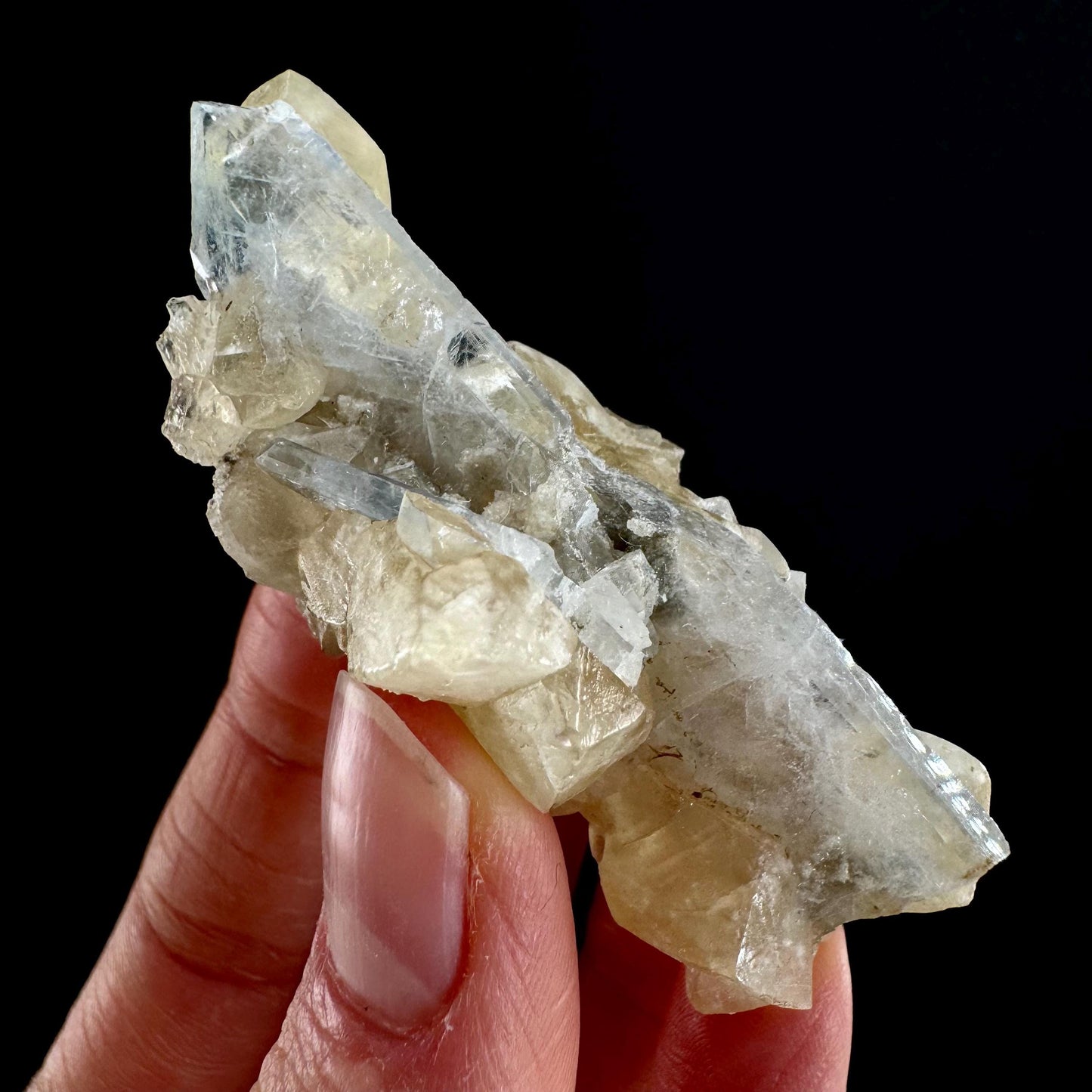 Blue Barite with Calcite (Illinois, USA) | barite specimen, baryte crystal