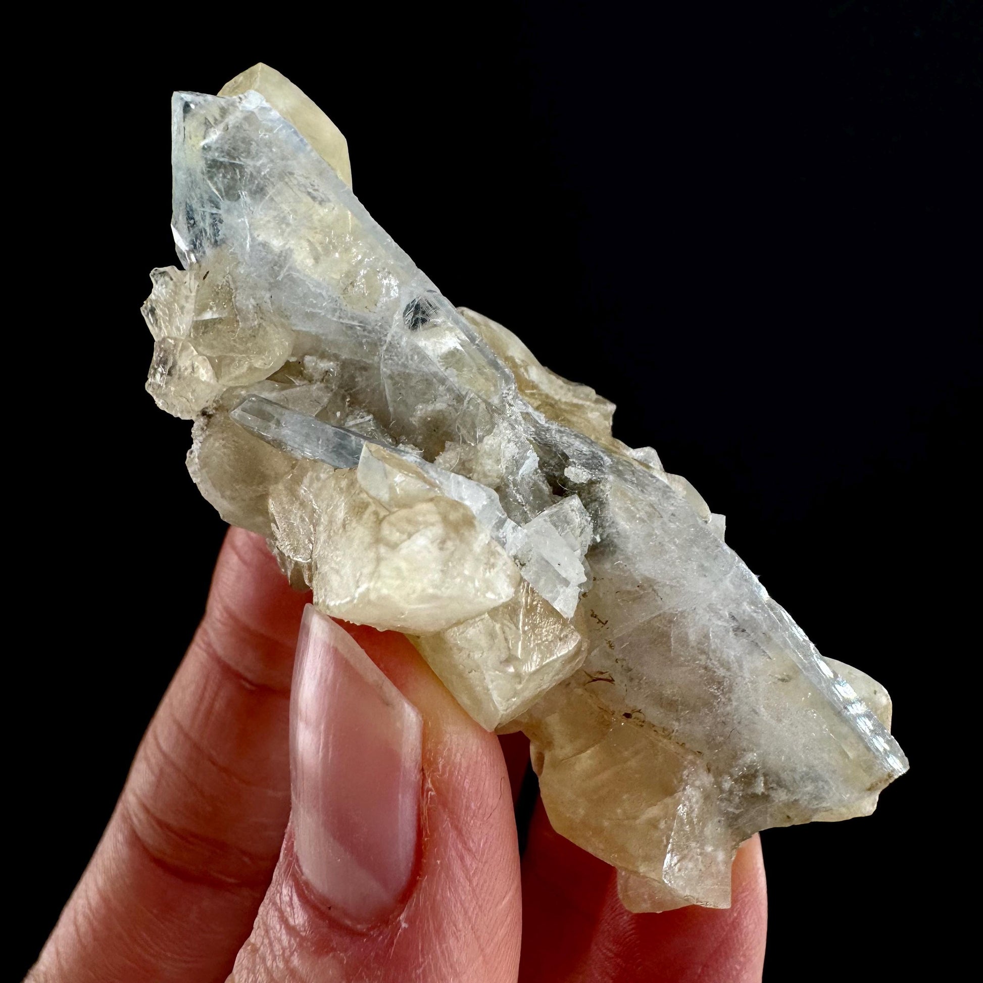 Blue Barite with Calcite (Illinois, USA) | barite specimen, baryte crystal