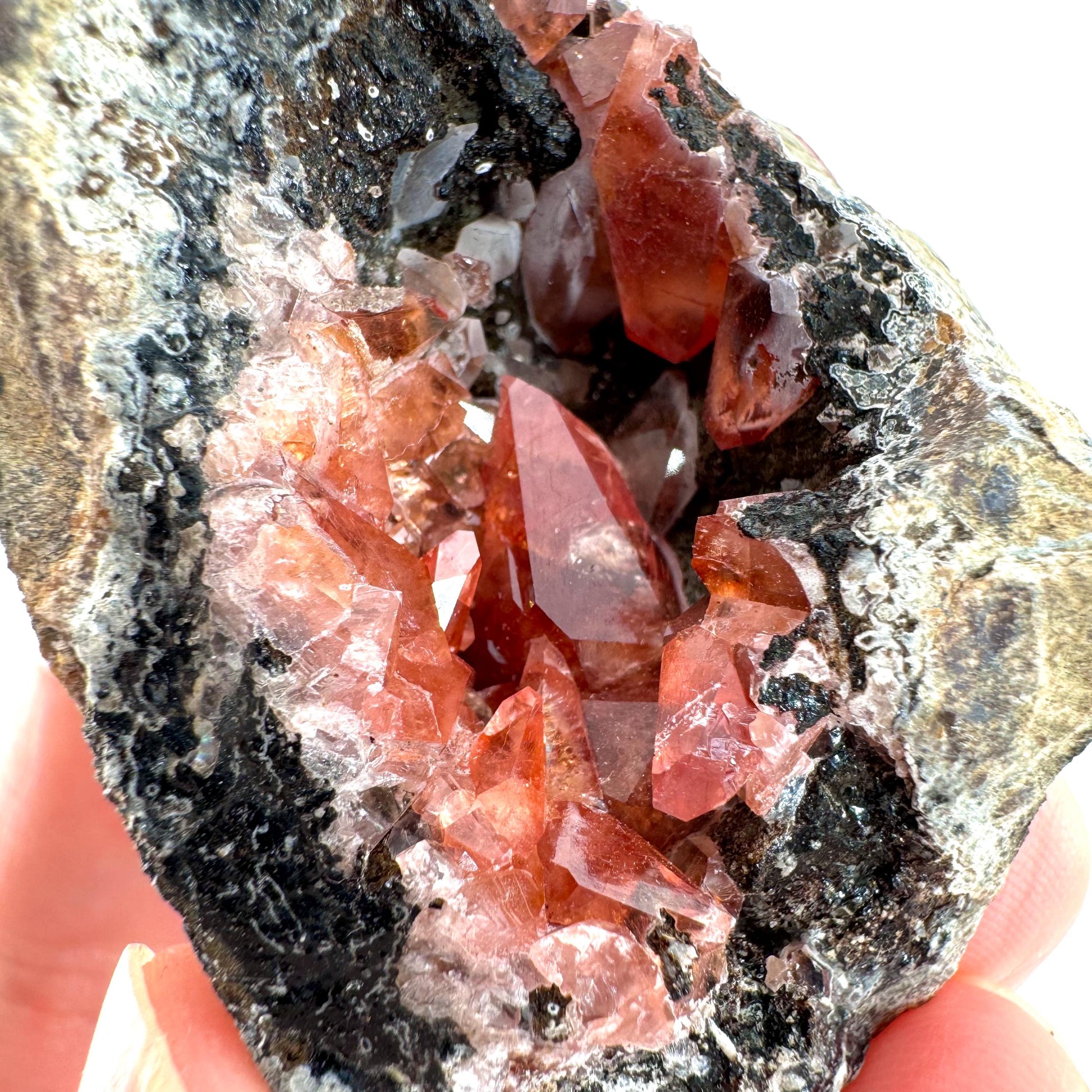 Rhodochrosite on Matrix (Peru) | rhodochrosite crystal, rare crystals, mineral specimen, rare minerals, natural rhodochrosite