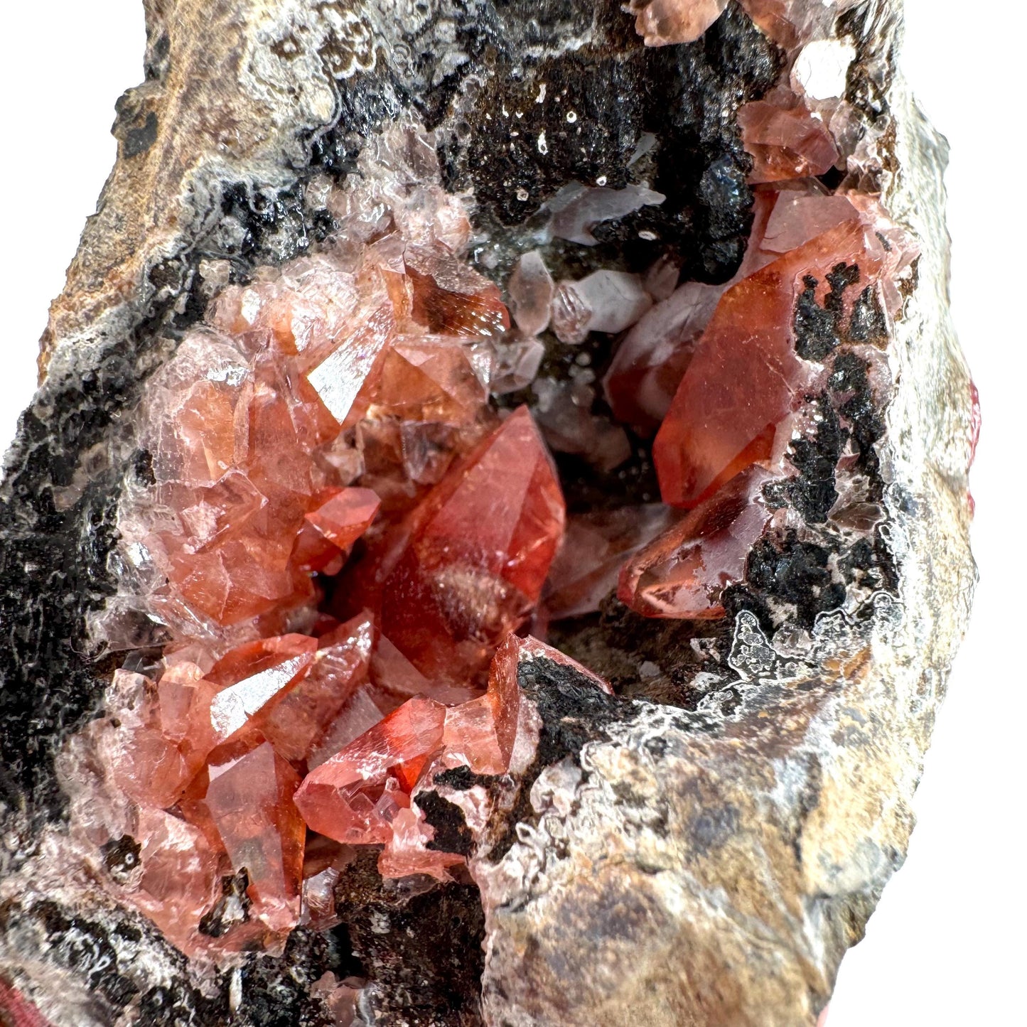 Rhodochrosite on Matrix (Peru) | rhodochrosite crystal, rare crystals, mineral specimen, rare minerals, natural rhodochrosite