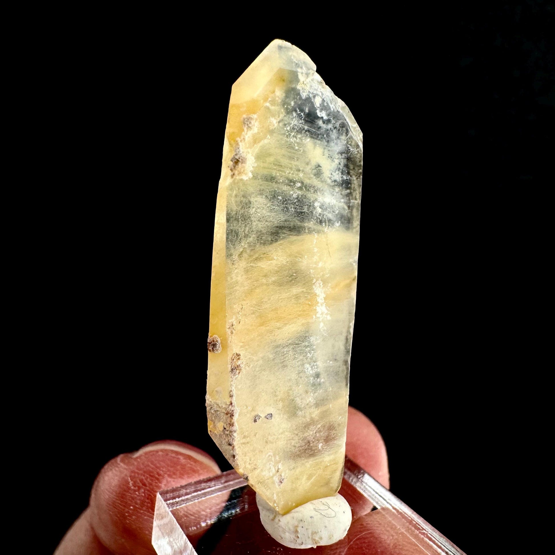 Yellow Bone Quartz Point (Pakistan) | bone quartz, epidote quartz, mango quartz