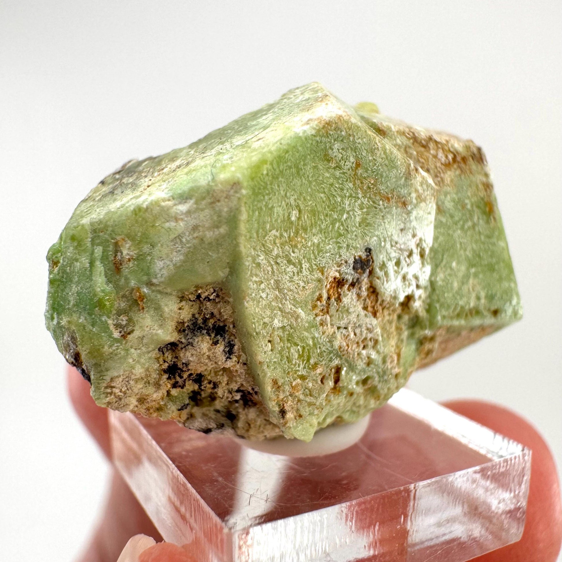 Andradite-Grossular Garnet (Mali) | green garnet, raw garnet crystal, grossular garnet crystal, raw green garnet, mineral specimen, crystals