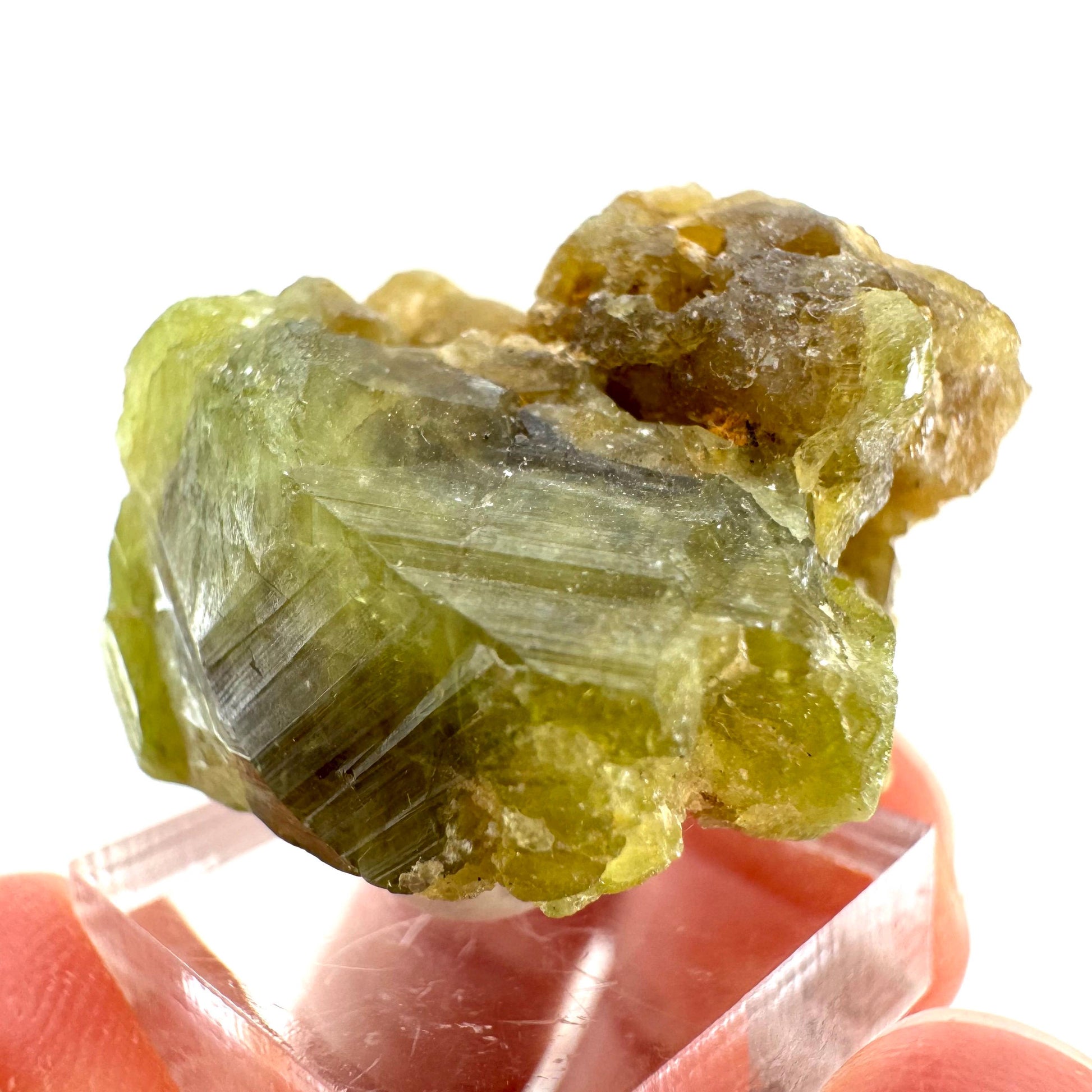 Andradite-Grossular Garnet (Mali) | green garnet, raw garnet crystal, grossular garnet crystal, raw green garnet, mineral specimen, crystals