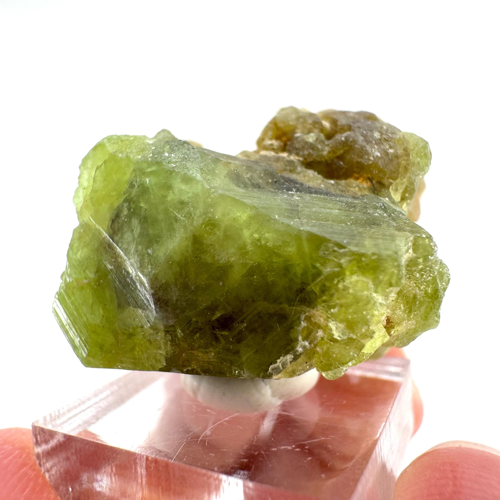 Andradite-Grossular Garnet (Mali) | green garnet, raw garnet crystal, grossular garnet crystal, raw green garnet, mineral specimen, crystals