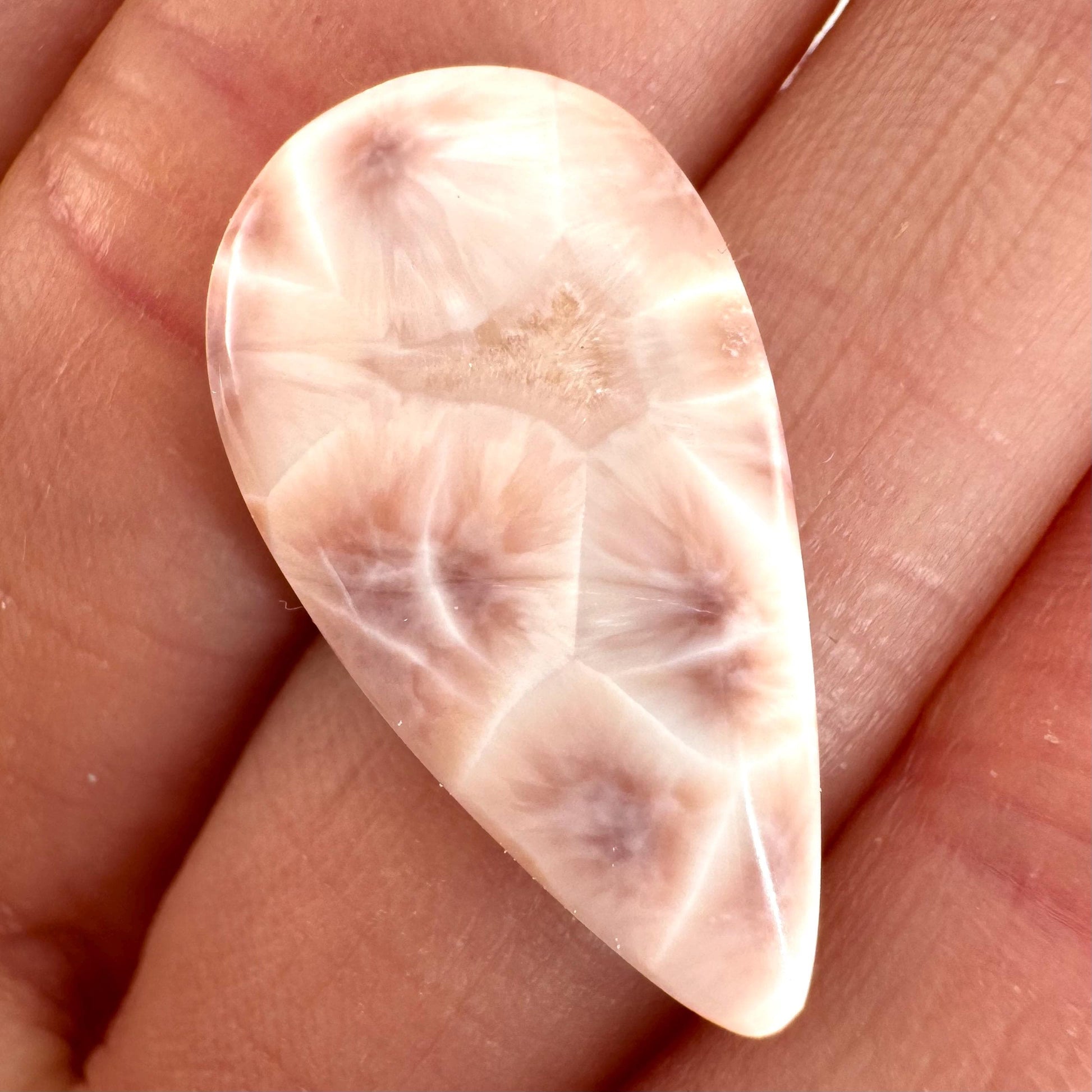 Pink Natrolite Cabochon, pink larimar cabochon, gemstone cabochon, natrolite cab, polished natrolite