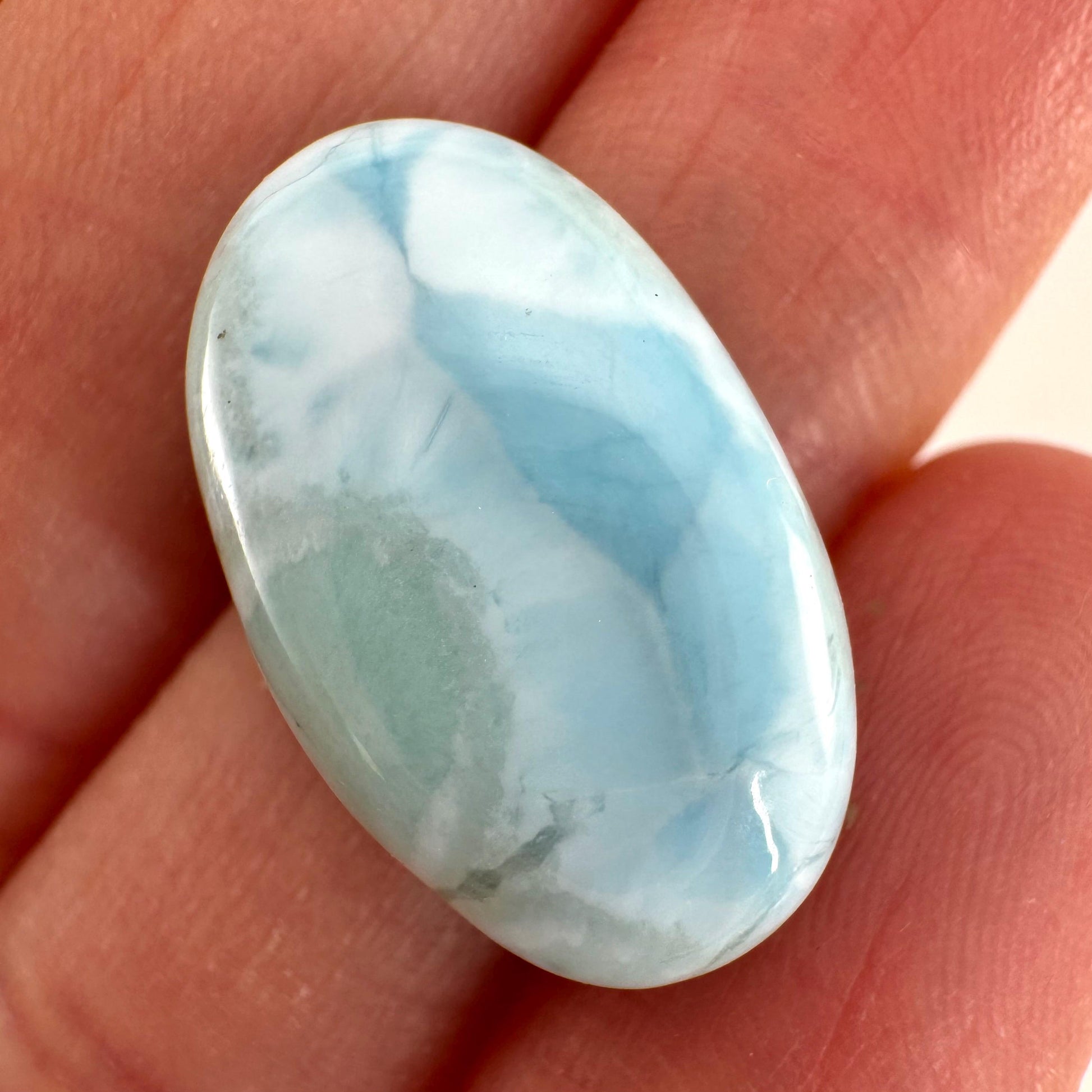 Larimar Cabochon, blue larimar cabochon, gemstone cabochon, larimar crystal, larimar cab, polished larimar