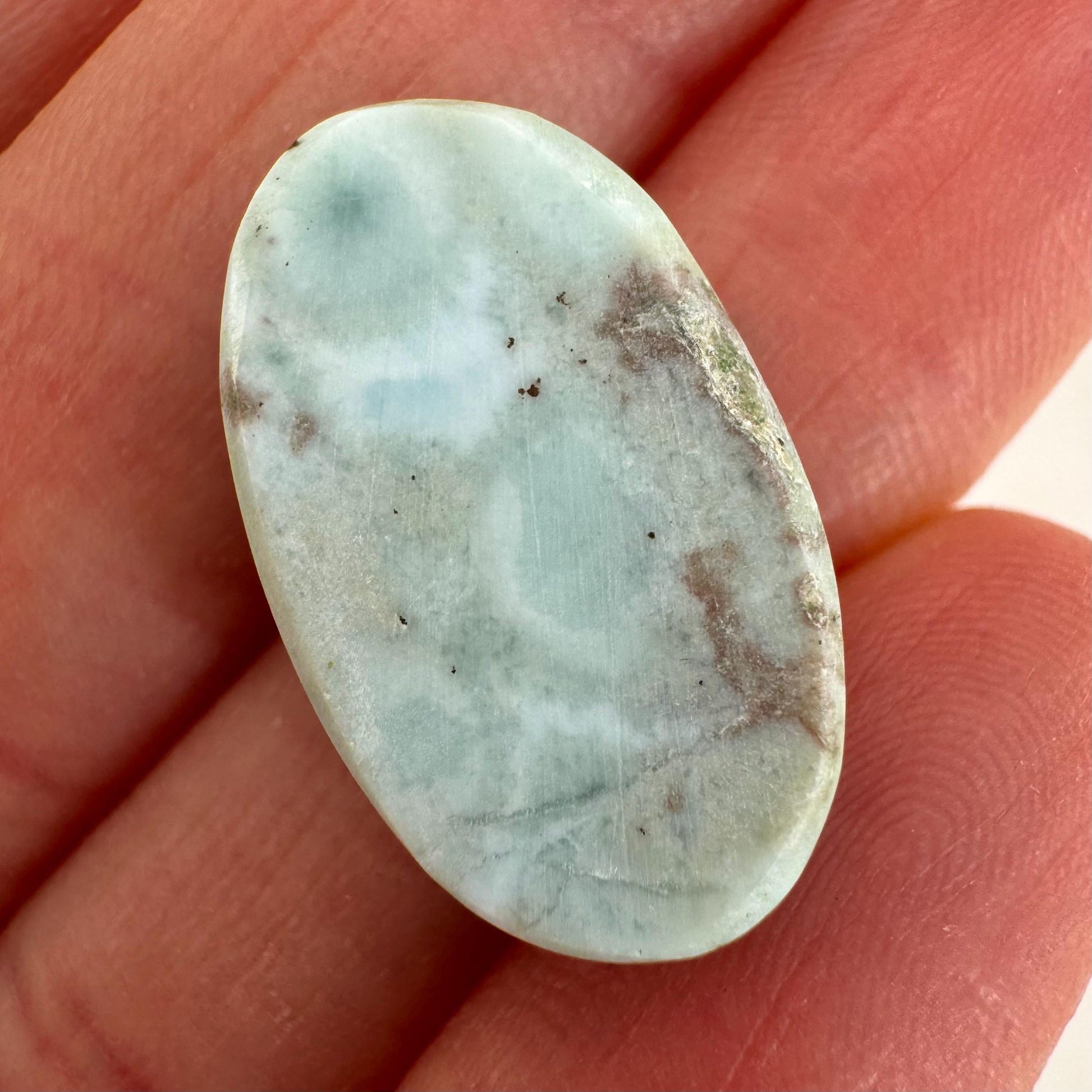 Larimar Cabochon, blue larimar cabochon, gemstone cabochon, larimar crystal, larimar cab, polished larimar